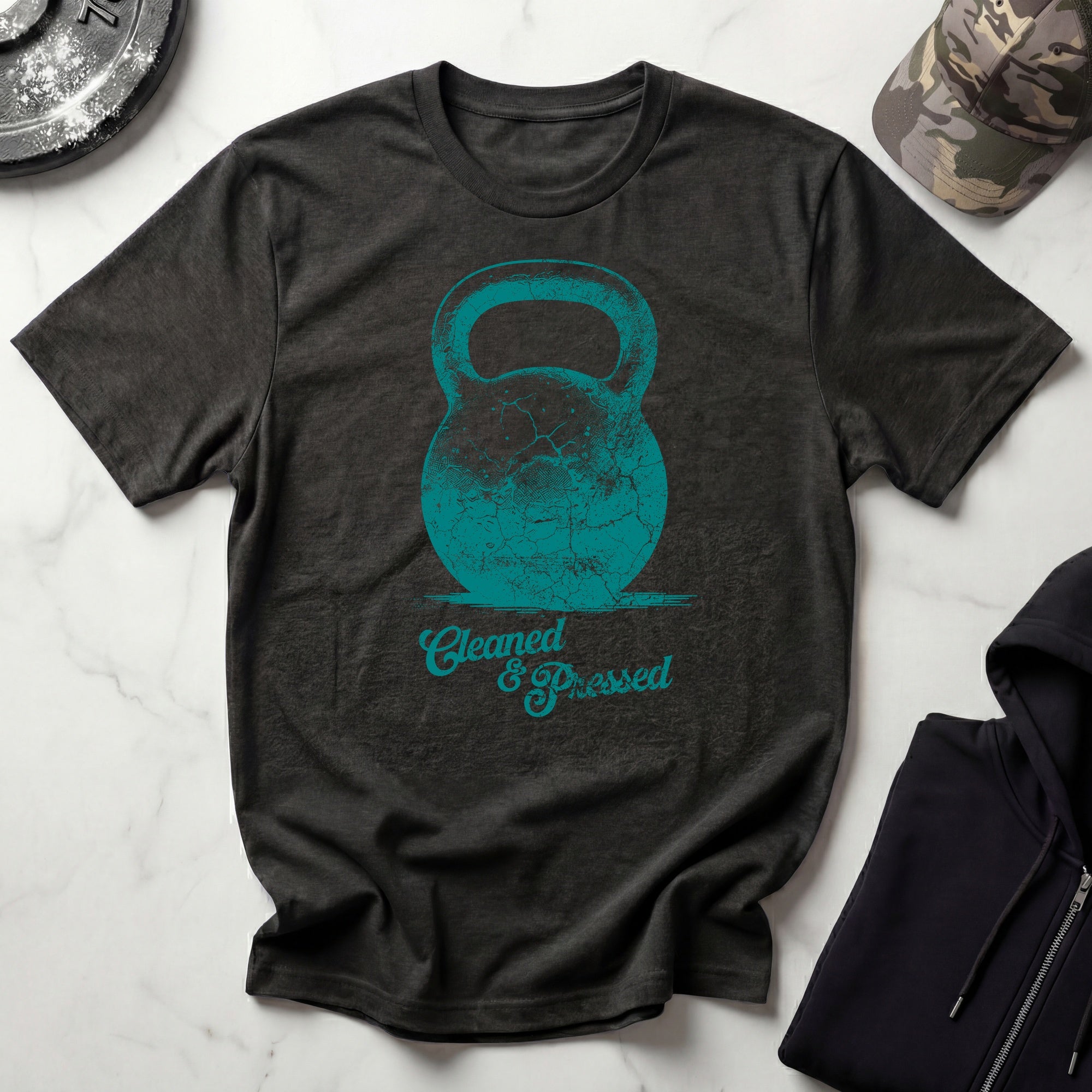 Cleaned and Pressed Kettlebell Vintage Gym T-Shirt
