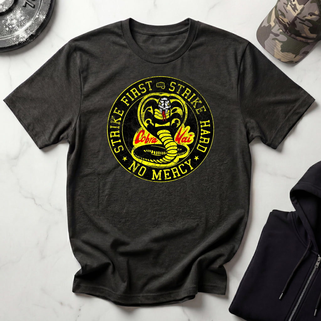 Cobra Kai Strike First Dojo Vintage Gym T-Shirt