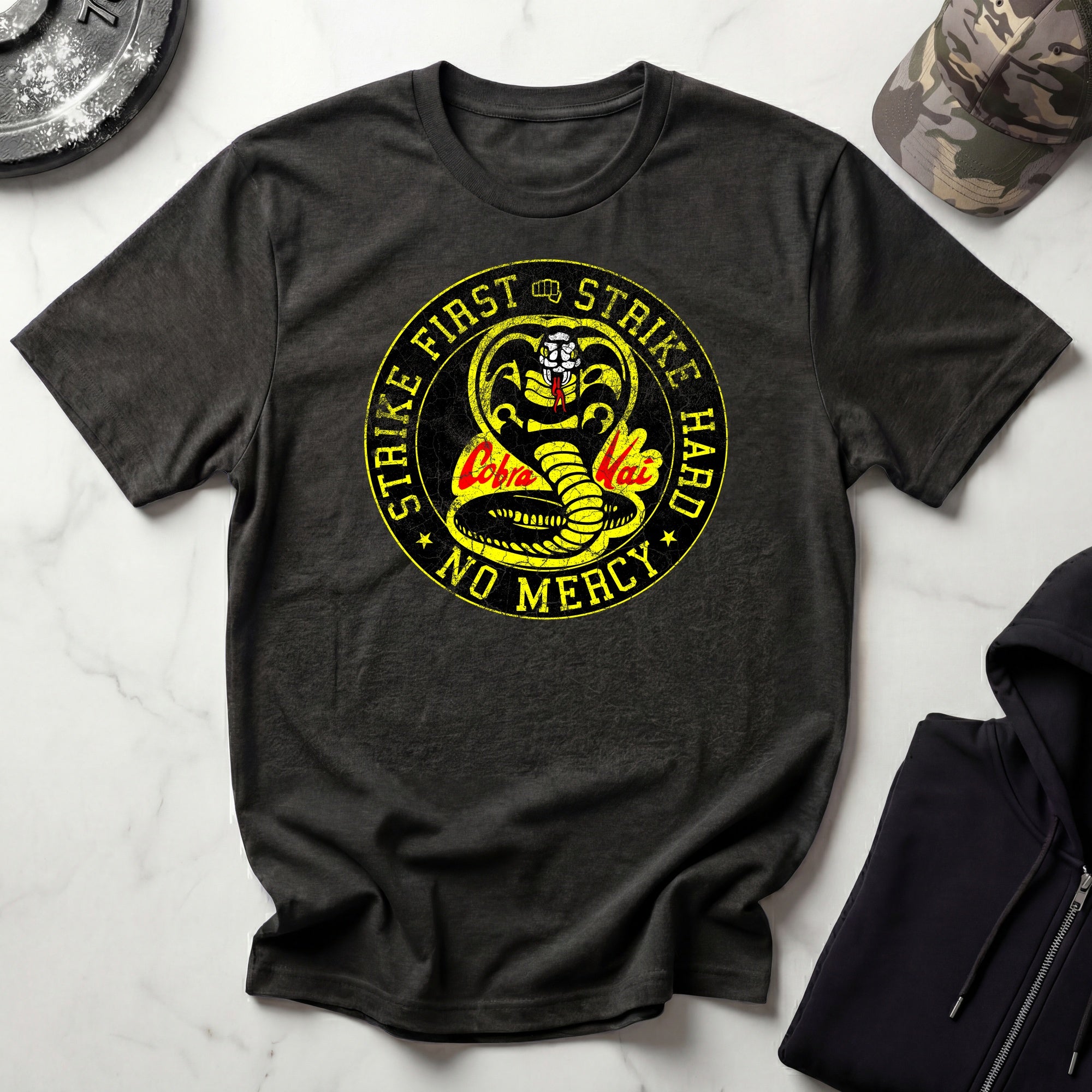 Cobra Kai Strike First Dojo Vintage Gym T-Shirt