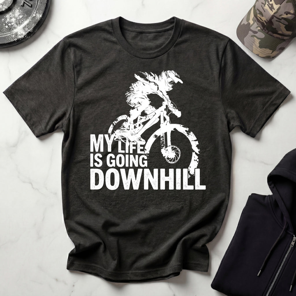 My Life Is Going Downhill MTB Gym T-Shirt