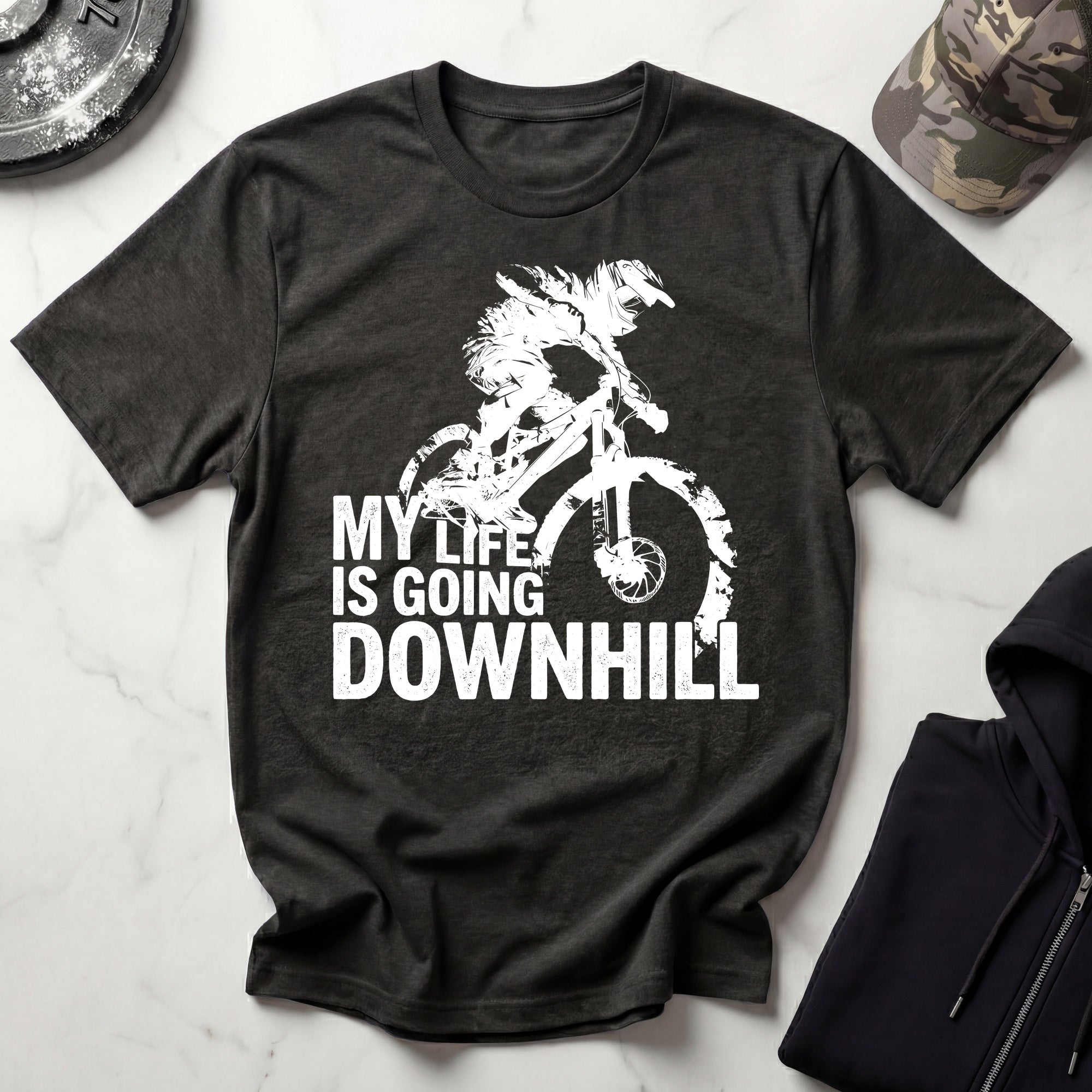 My Life Is Going Downhill MTB Gym T-Shirt