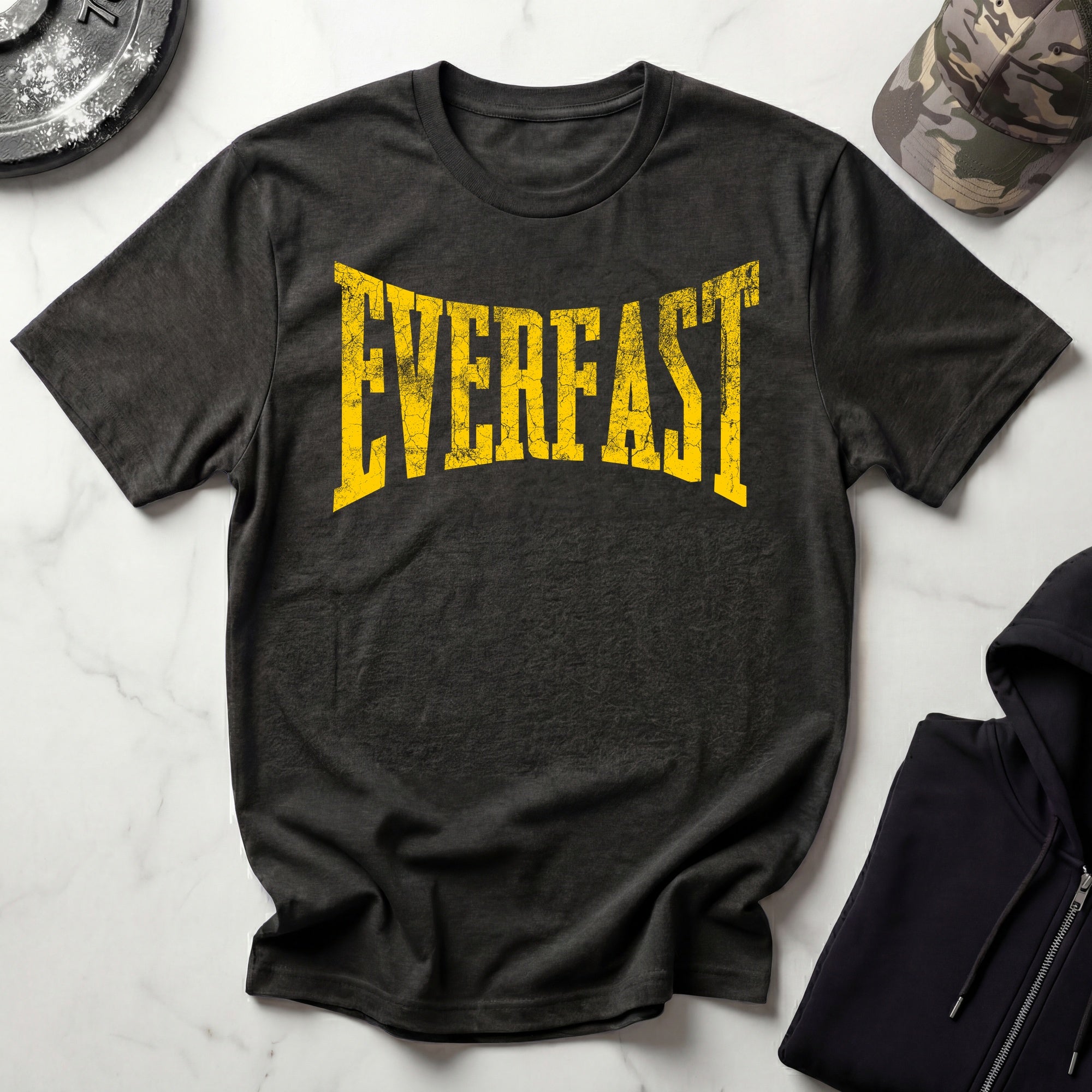 Everfast Gold Graphic Vintage Gym T-Shirt