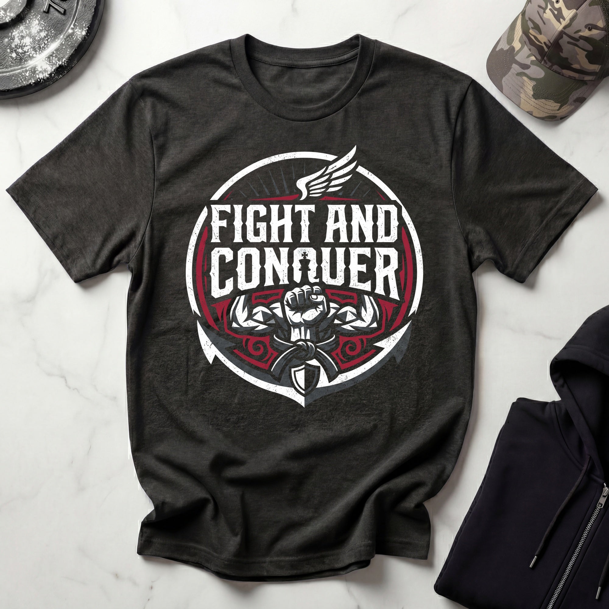 Fight and Conquer Boxing MMA T-Shirt