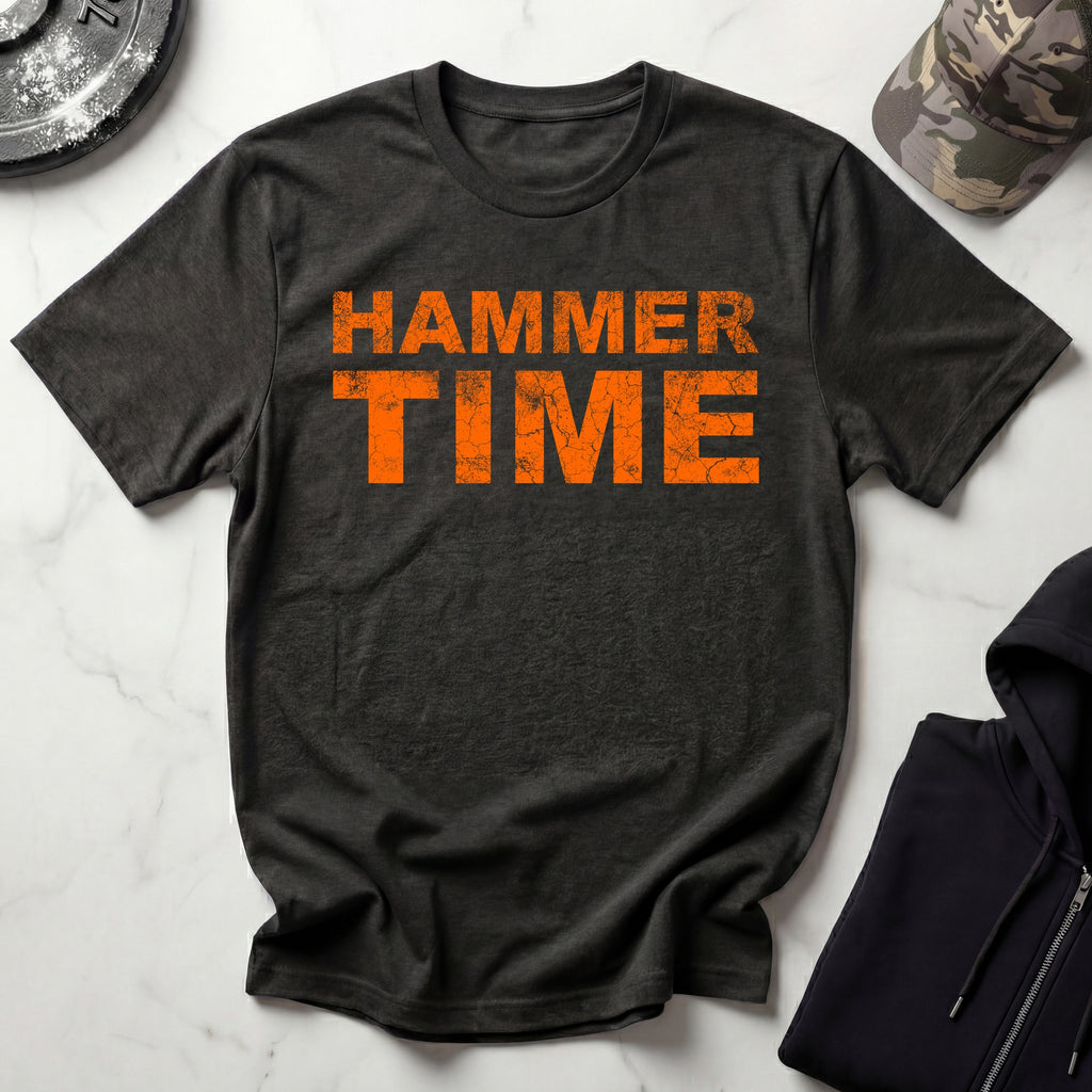 Hammer Time Grunge Orange Gym T-Shirt