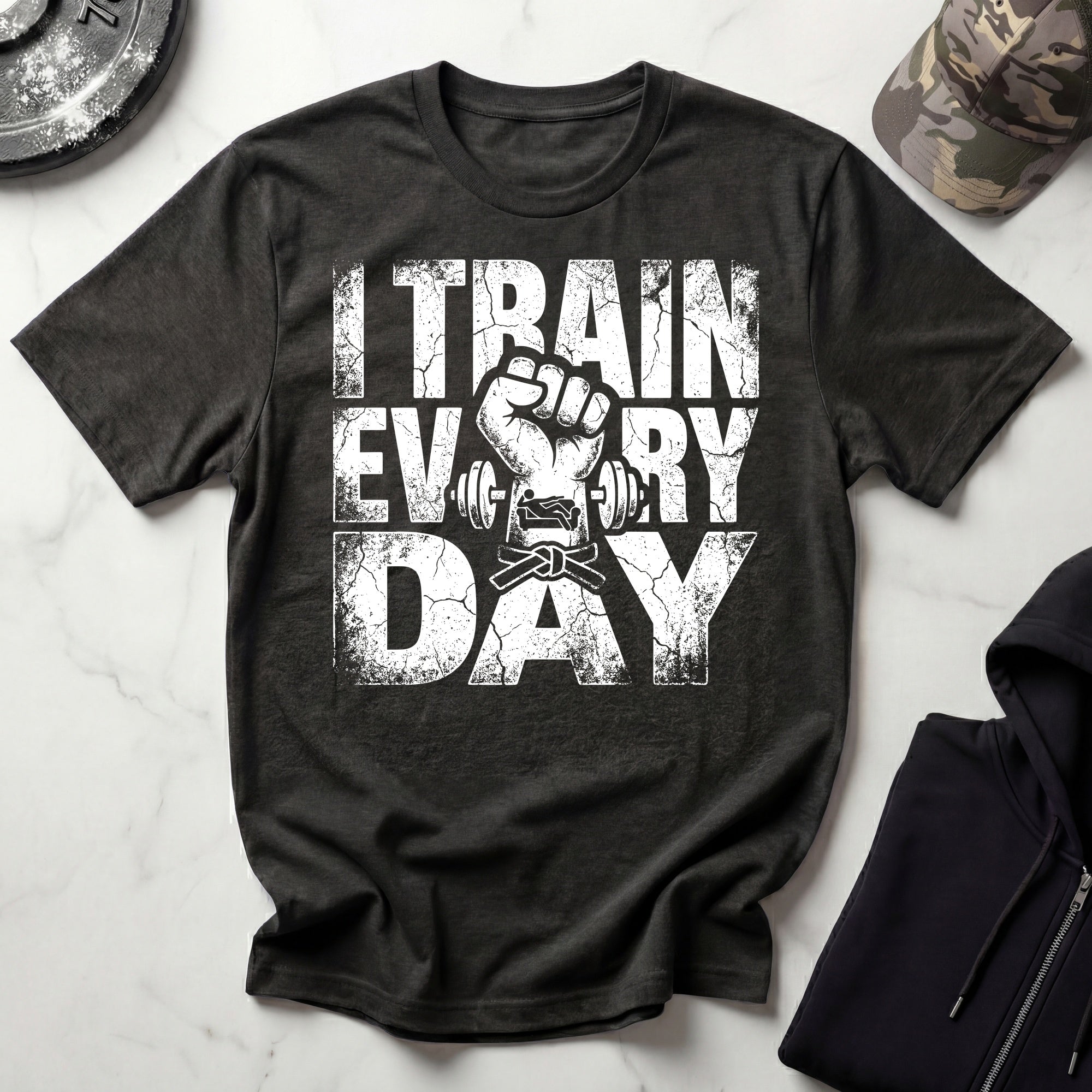 I Train Every Day Barbell Gym T-Shirt