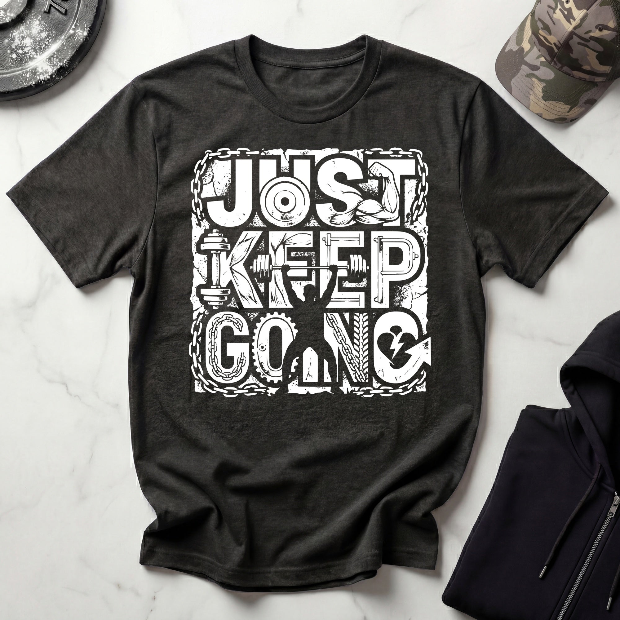 Just Keep Going Weightlifter T-Shirt