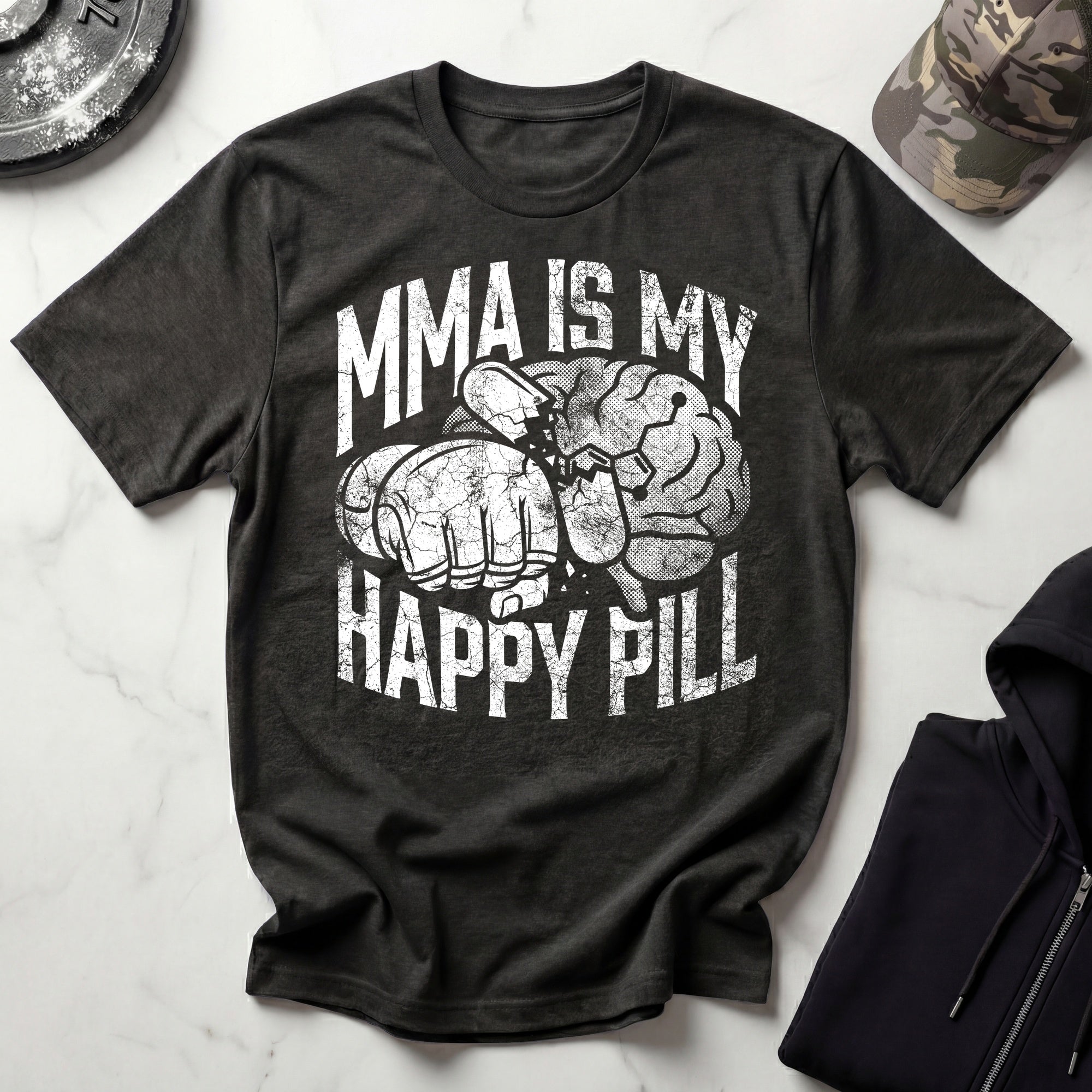 MMA Is My Happy Pill Vintage Gym T-Shirt