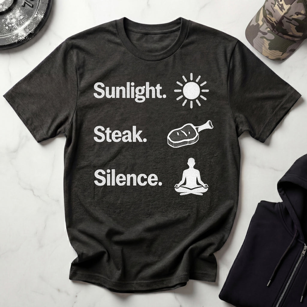 Sunlight Steak Silence Neuro Health Gym T-Shirt