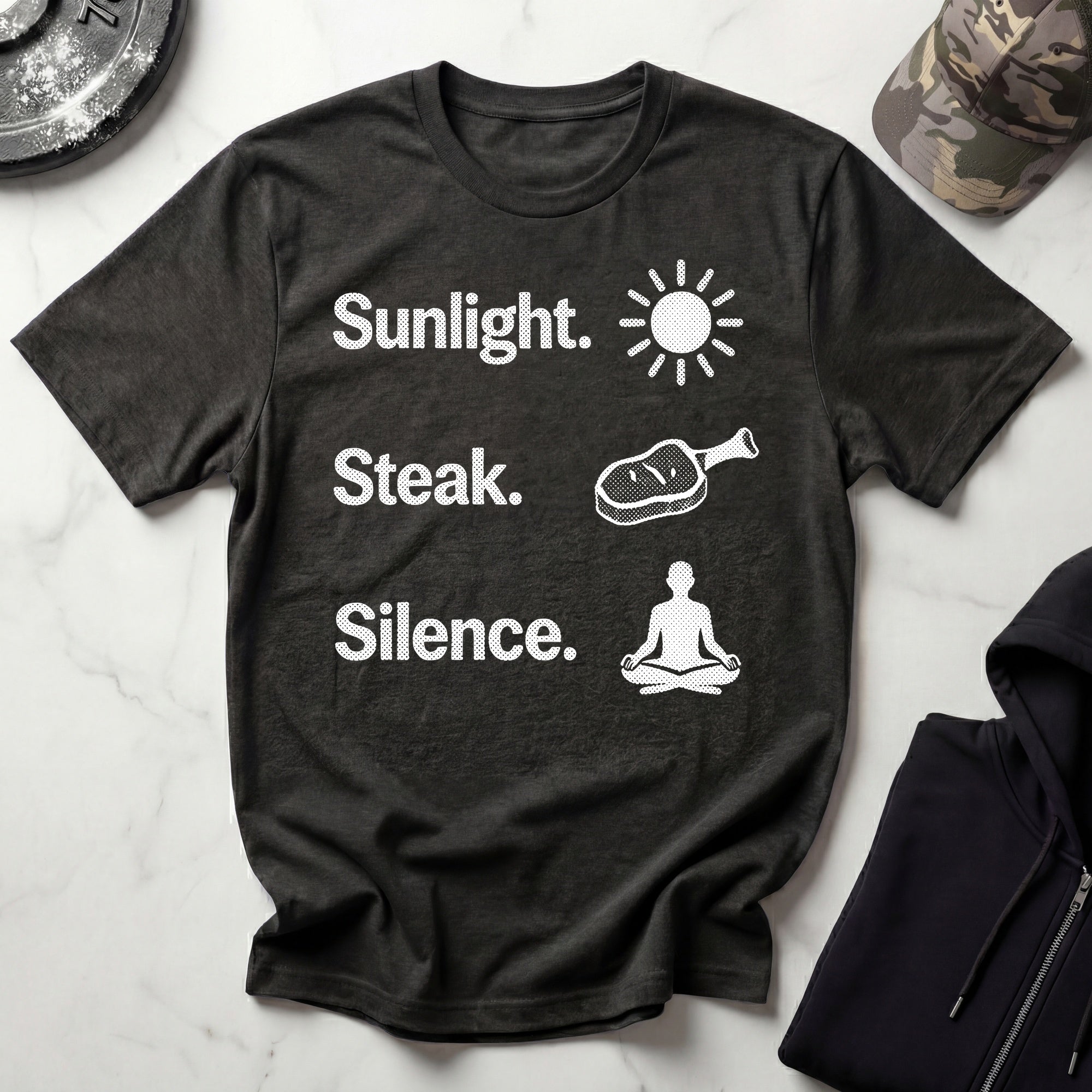 Sunlight Steak Silence Neuro Health Gym T-Shirt