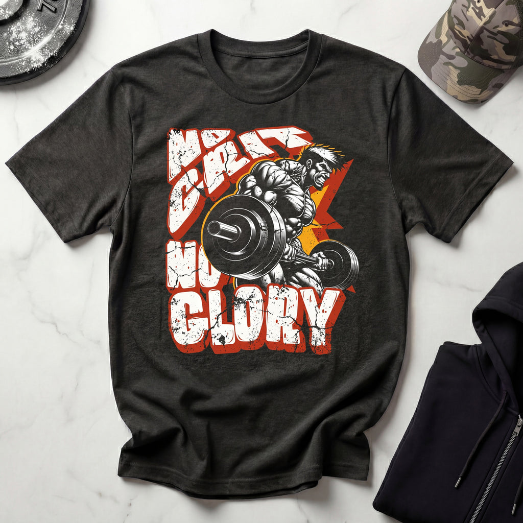 No Grit No Glory Vintage Graphic Gym T-Shirt
