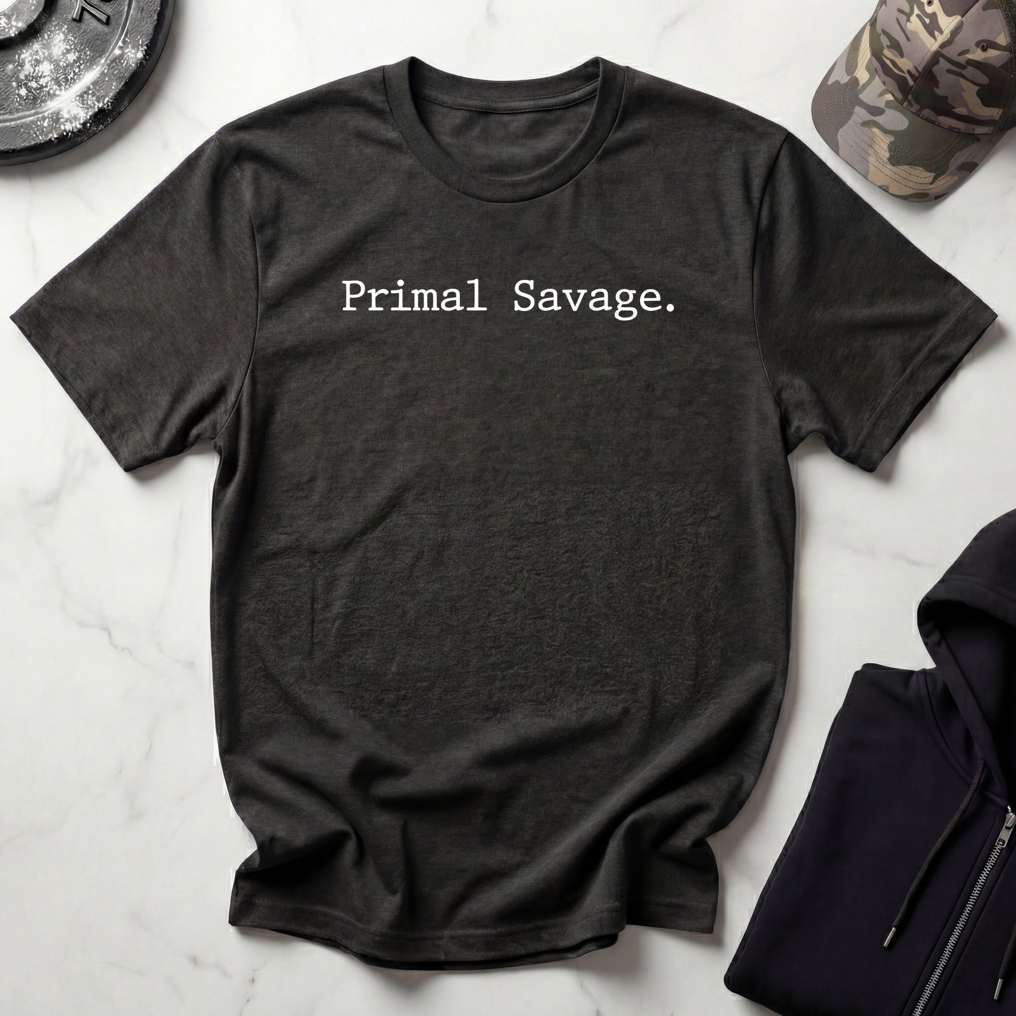 Primal Savage Typographic Vintage Gym T-Shirt