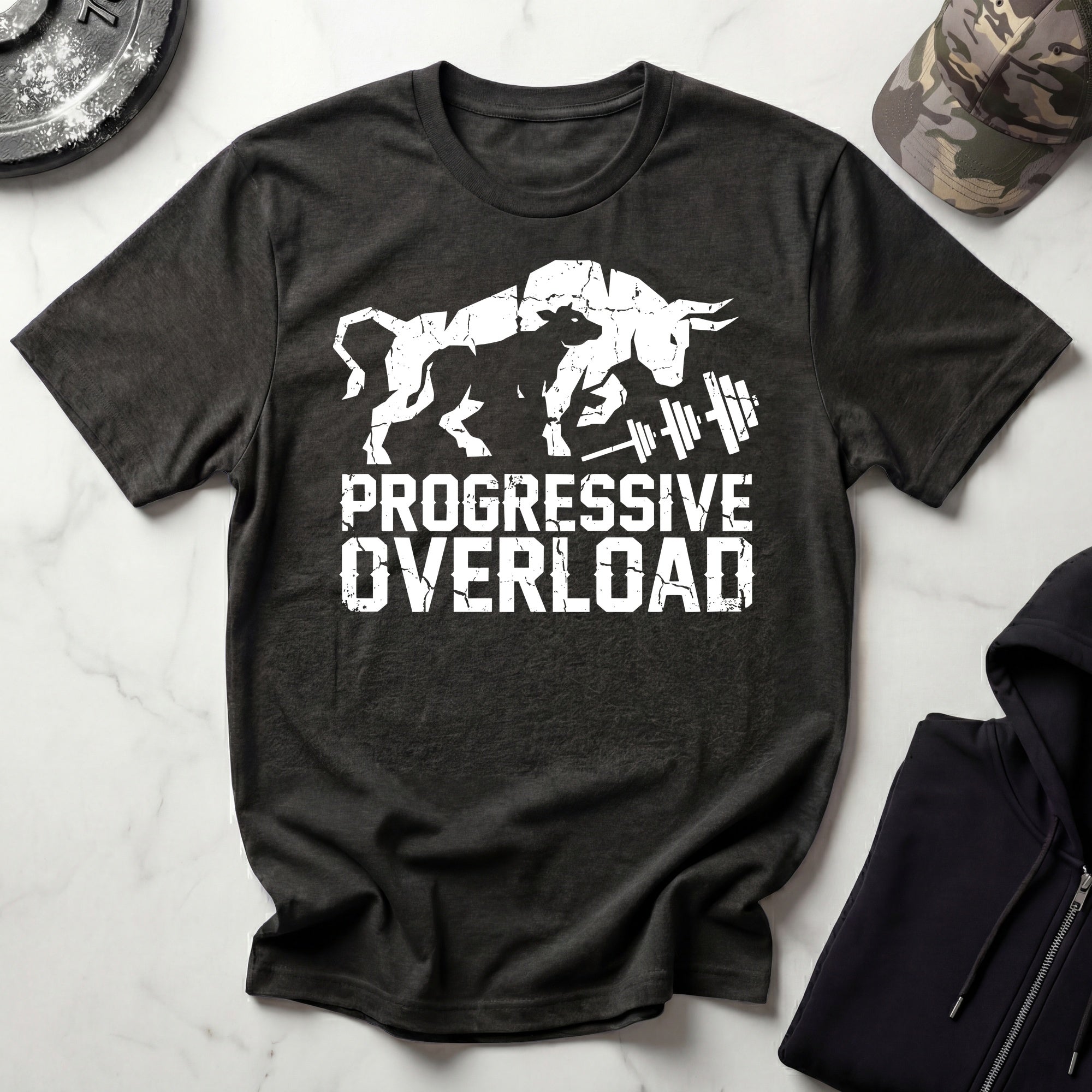 Progressive Overload Graphic Retro Gym T-Shirt