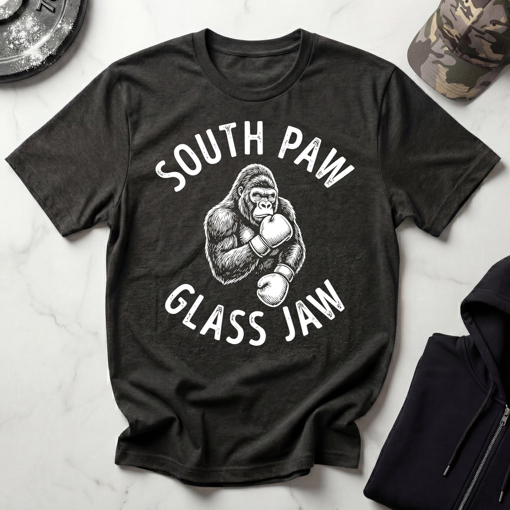 South Paw Gorilla Humour Vintage Gym T-Shirt
