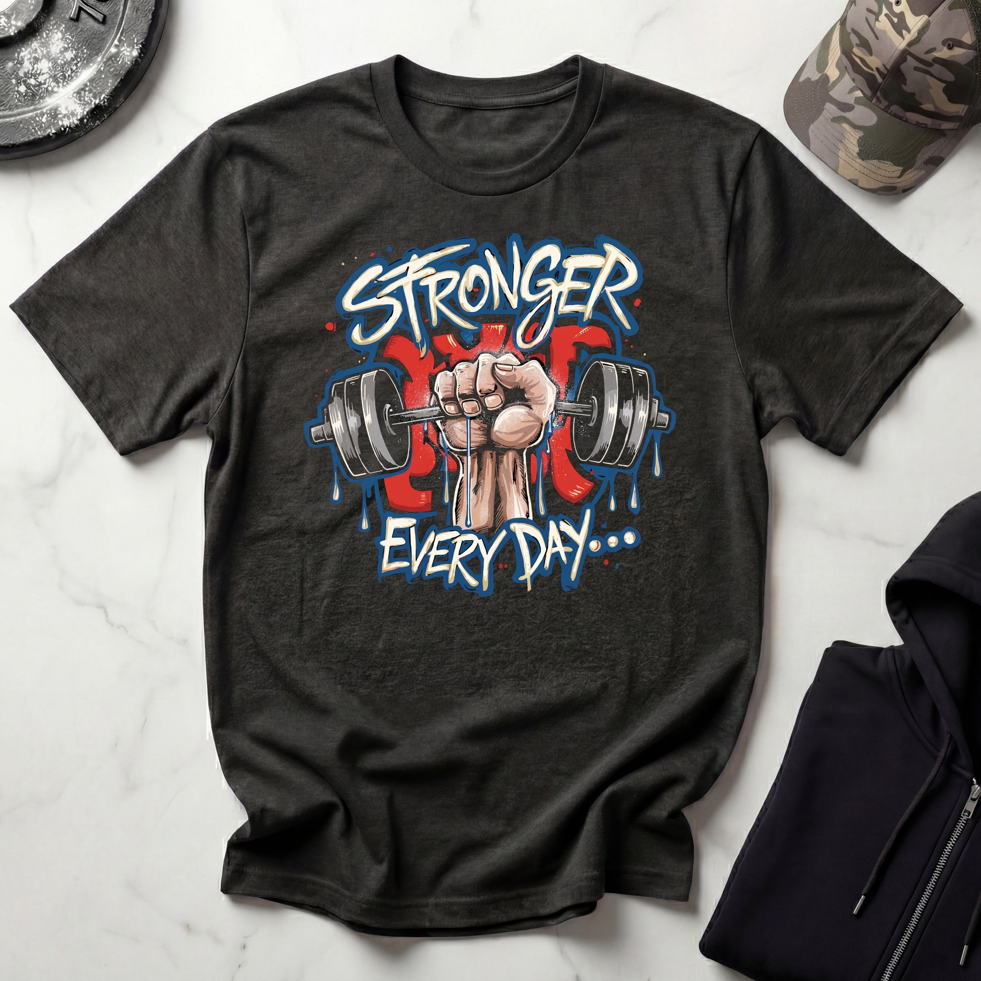 Stronger Every Day Graffiti Art Gym T-Shirt