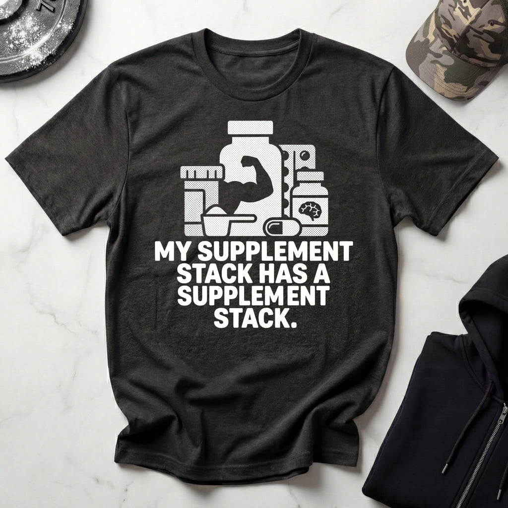 Stacked Supplements Graphic Gym T-Shirt