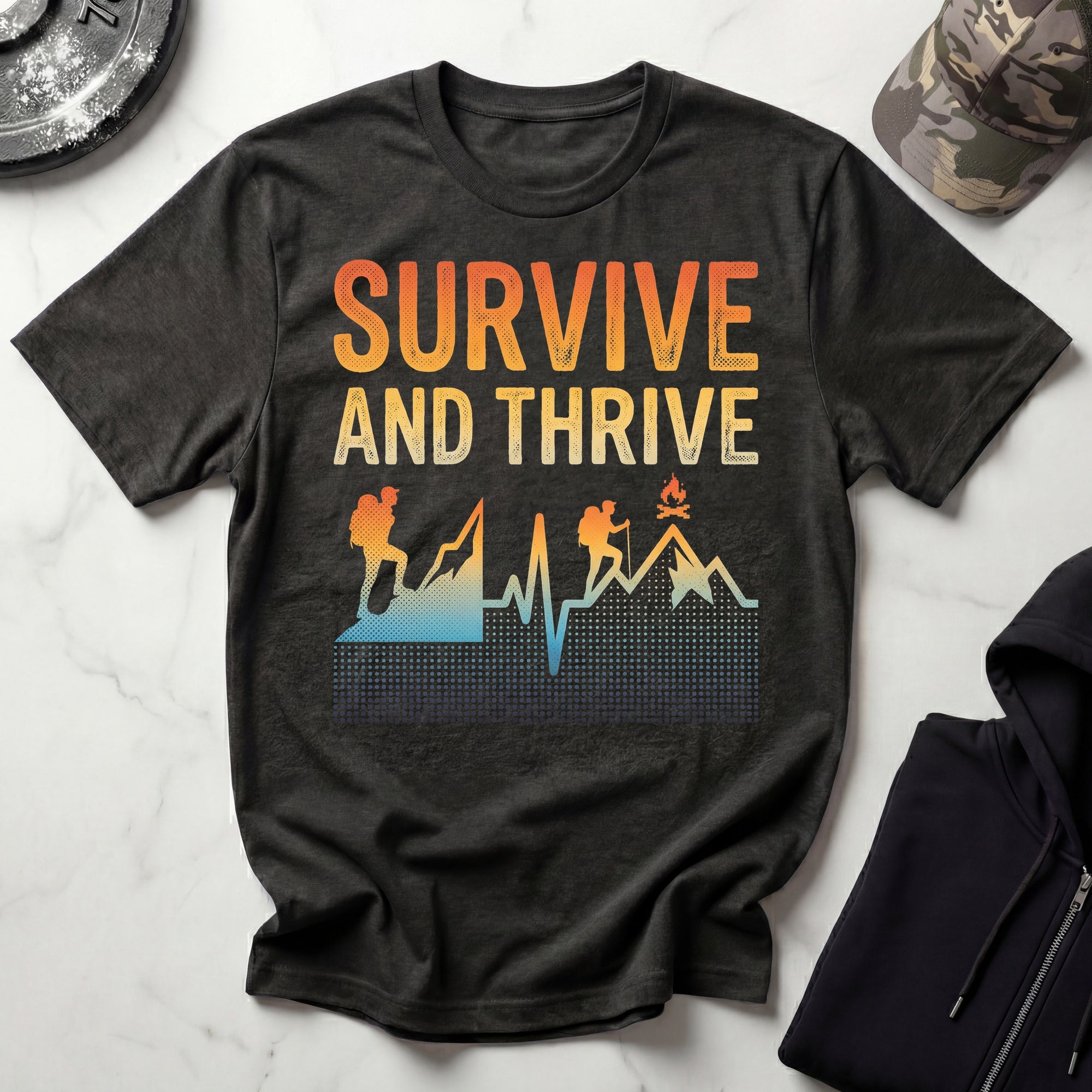 Survive And Thrive Hiker Graphic Gym T-Shirt