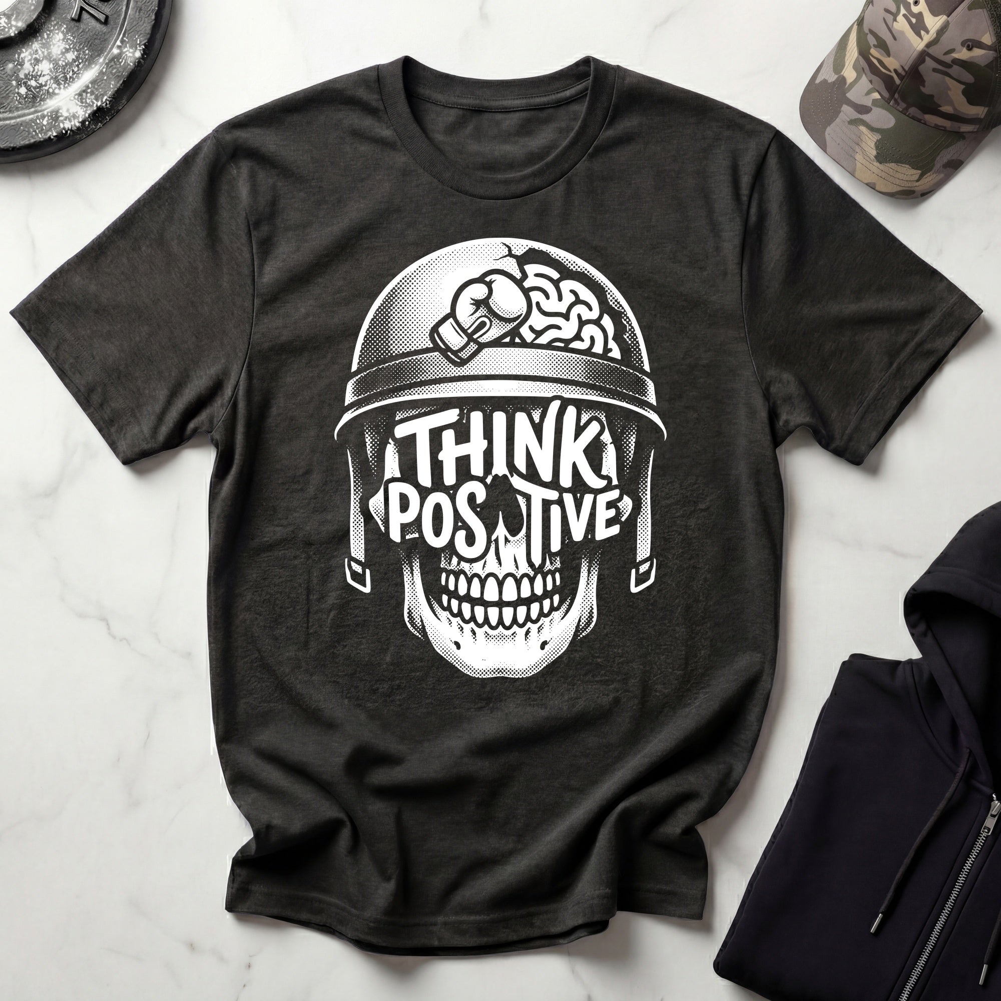 Think Positive Boxing Training Mindset Gym T-Shirt