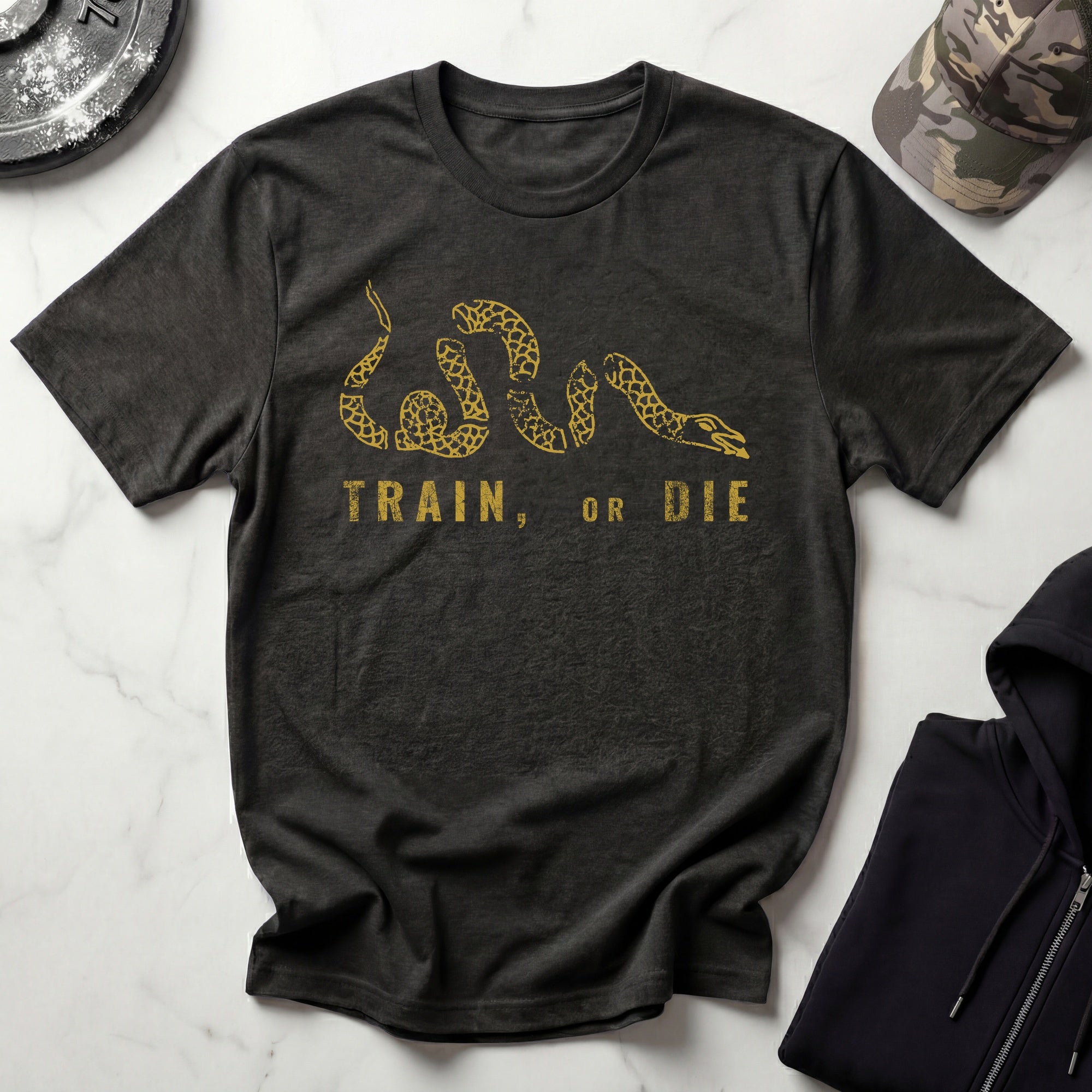 Train Or Die Snake Retro Gym T-Shirt