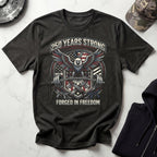 USA 250 Freedom Forged Gym Vintage Gym T-Shirt