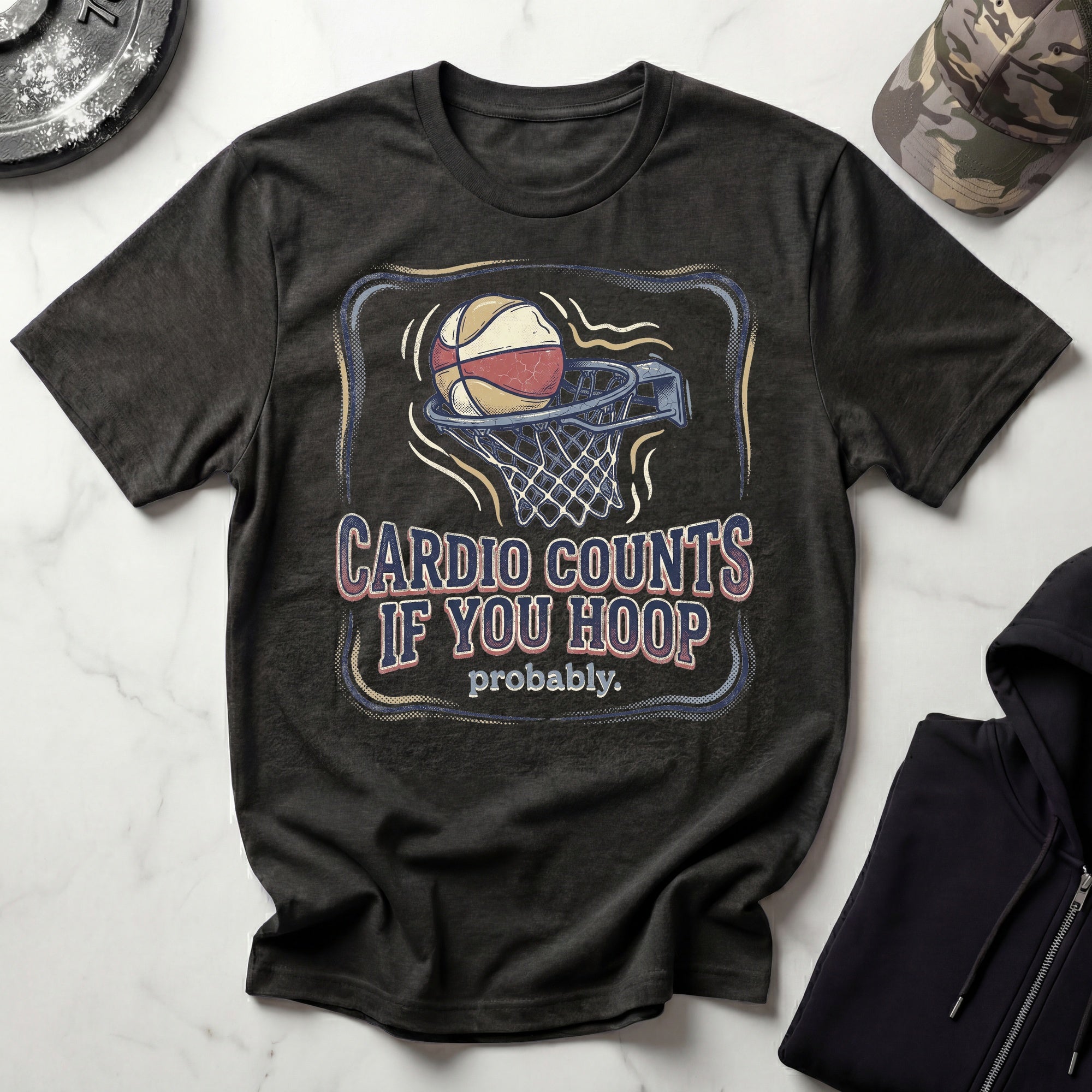 Cardio Basketball Hoop Vintage Gym T-Shirt