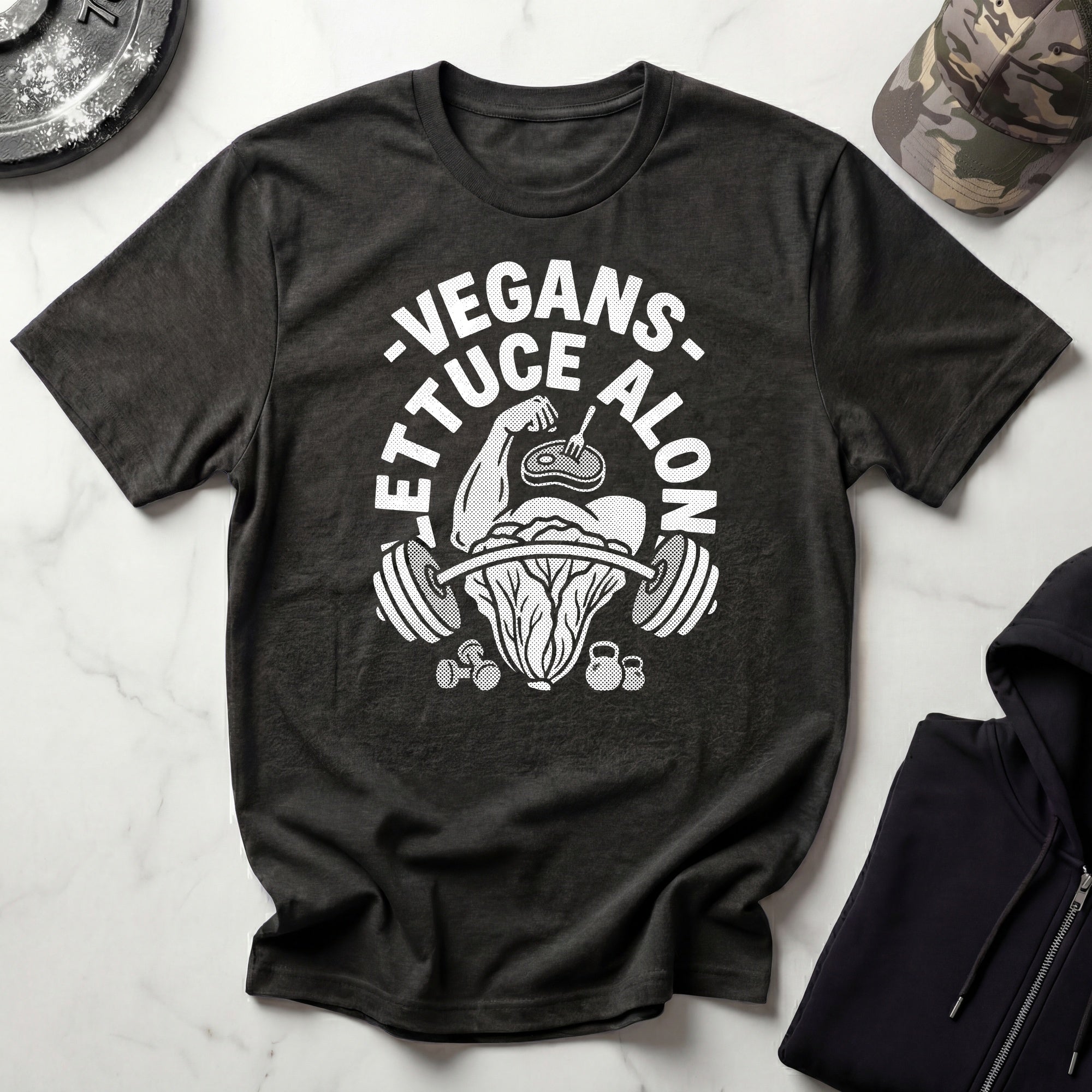 Vegans Lettuce Alone Graphic Gym T-Shirt