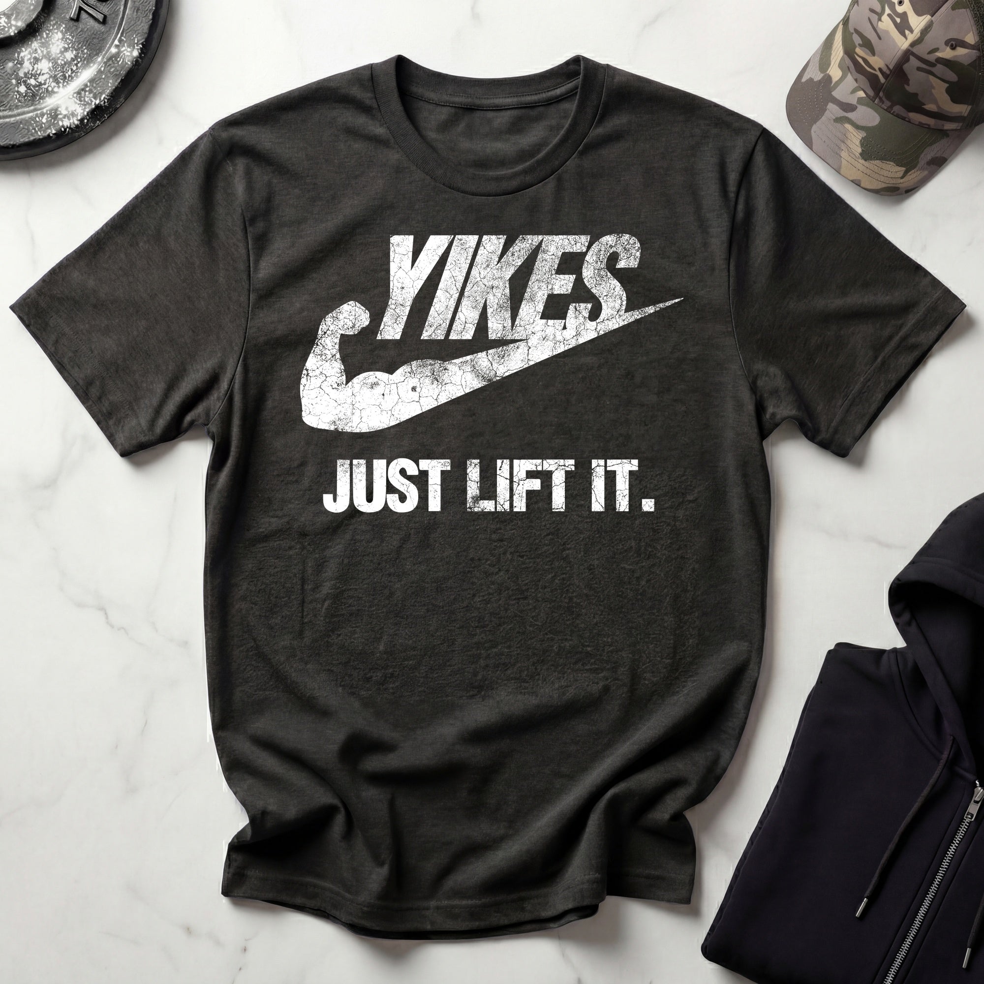 Yikes Just Lift It Vintage Gym T-Shirt
