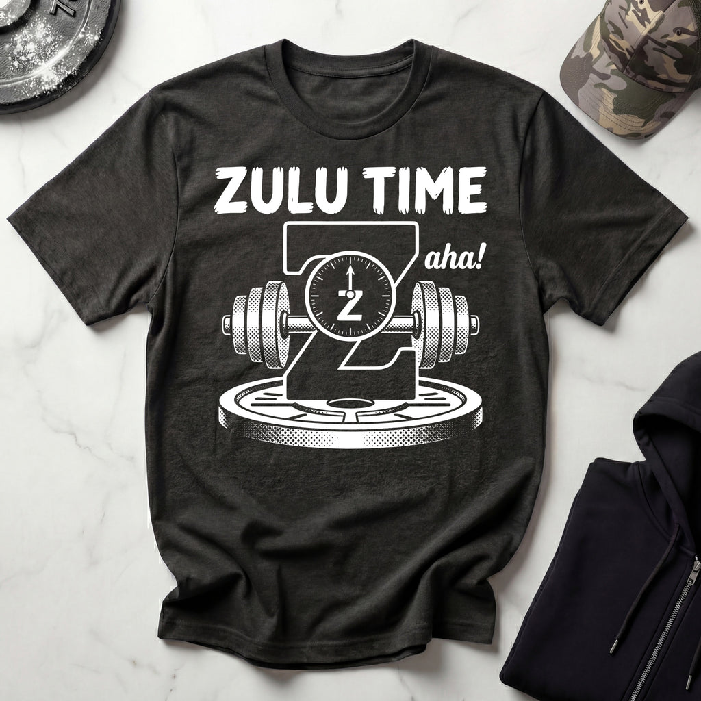 Zero Hour Zulu Time Workout Graphic Gym T-Shirt