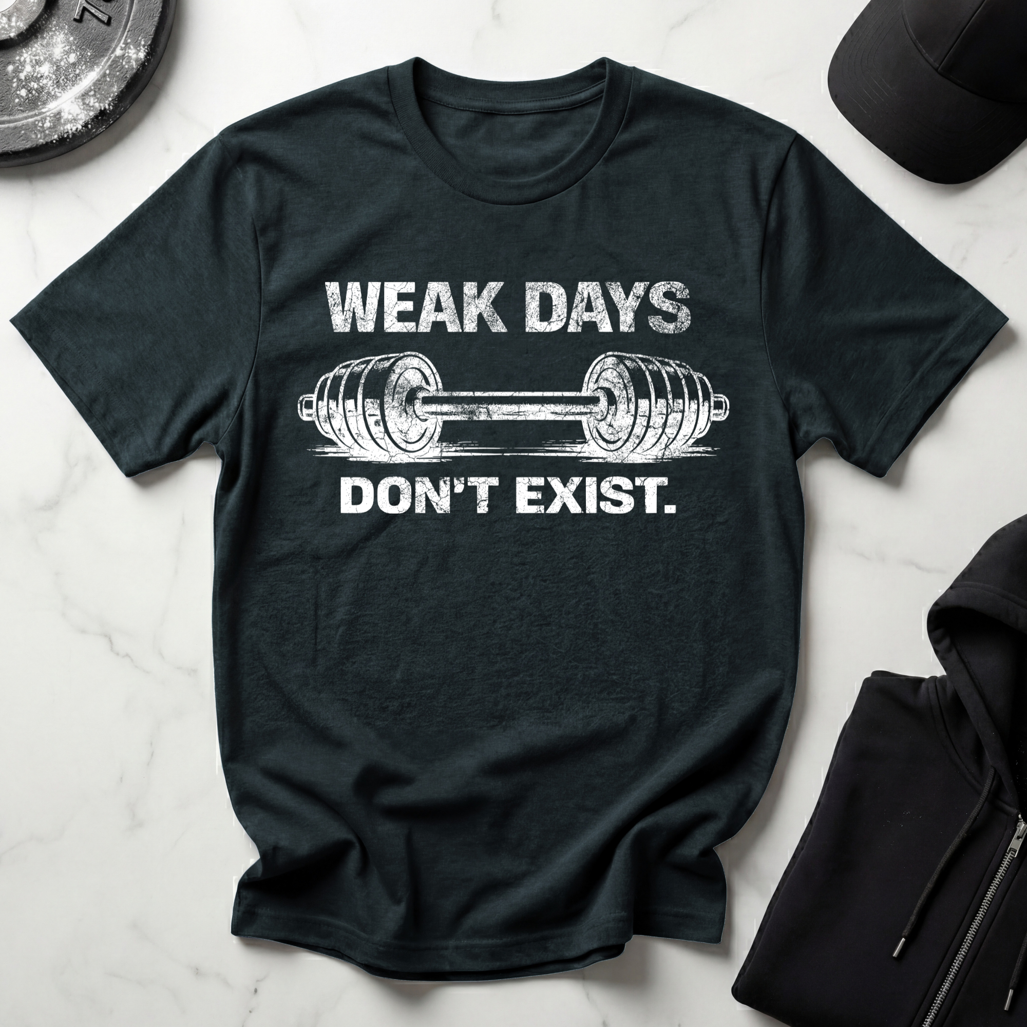 Weak Days Dont Exist Dark Tee