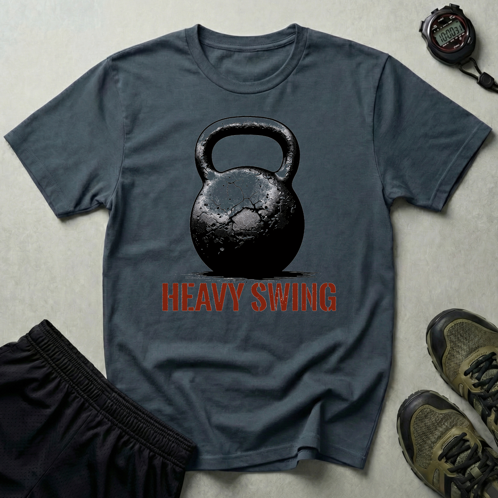 Heavy Swing Kettlebell Workout T-Shirt