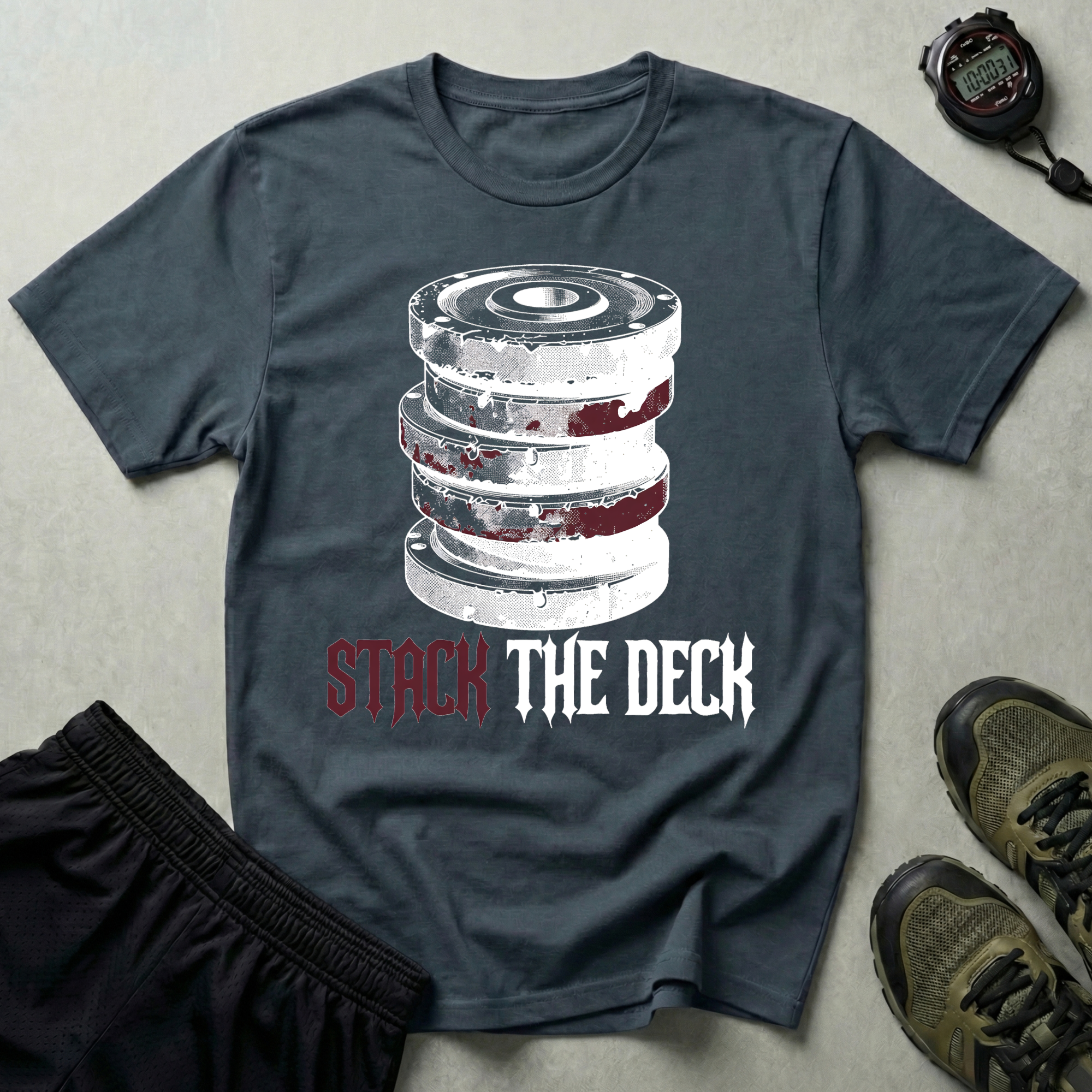 Stack The Deck White Bodybuilding T-Shirt