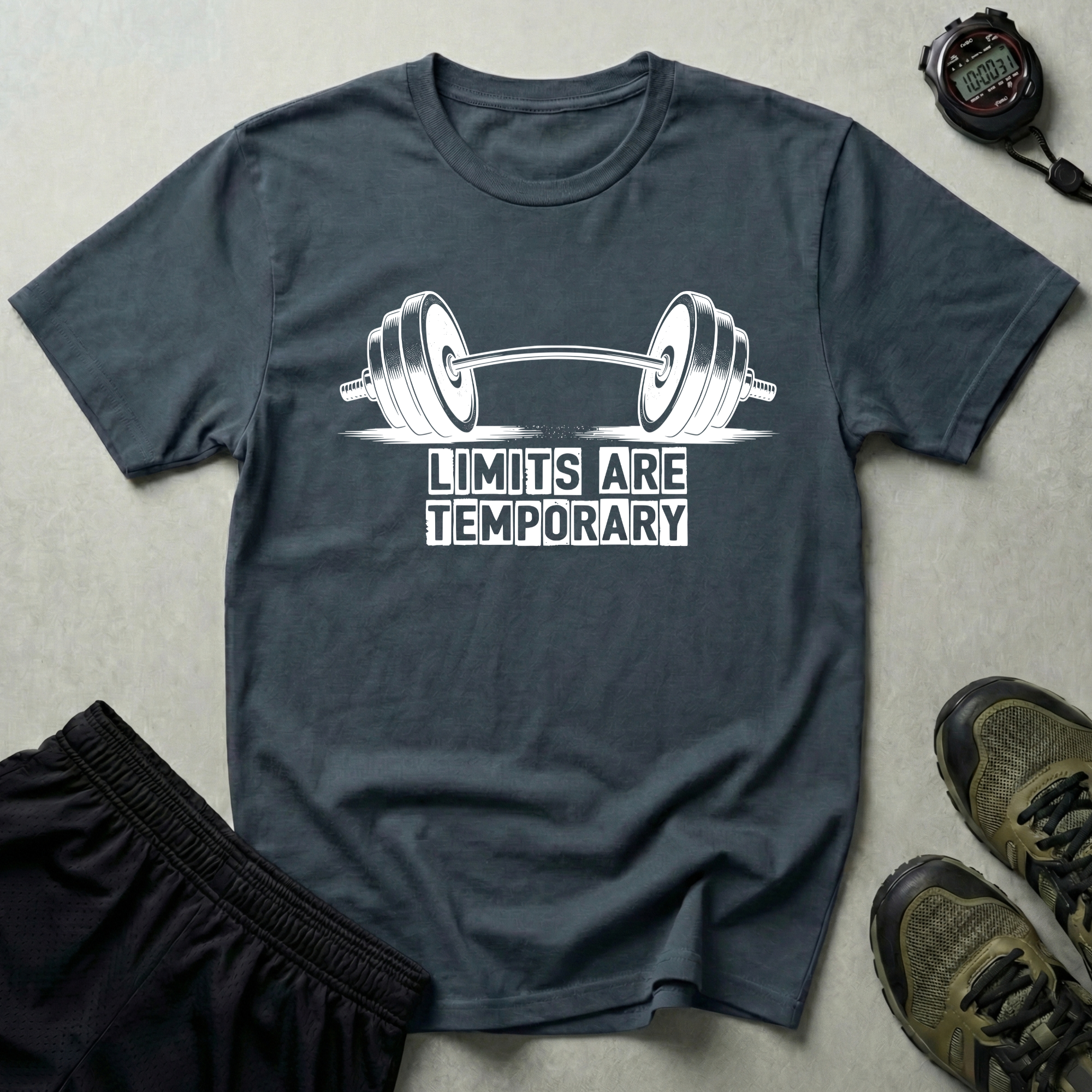 Limits Are Temporary Bodybuilding T-Shirt