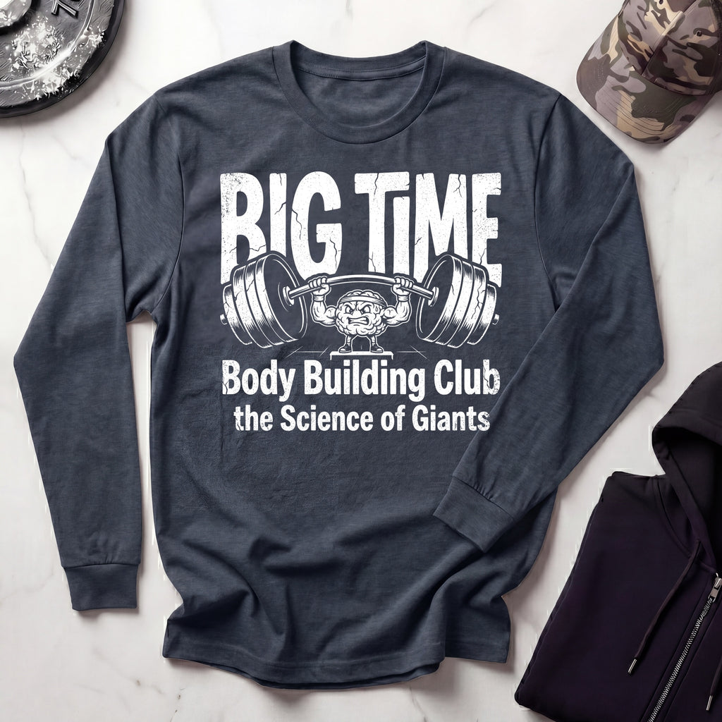 Big Time Bodybuilding Long Sleeve Gym Tee