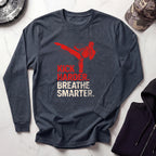 Kick Harder Graphic Long Sleeve Gym Tee