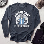 Hang In There Graphic Long Sleeve Gym Tee
