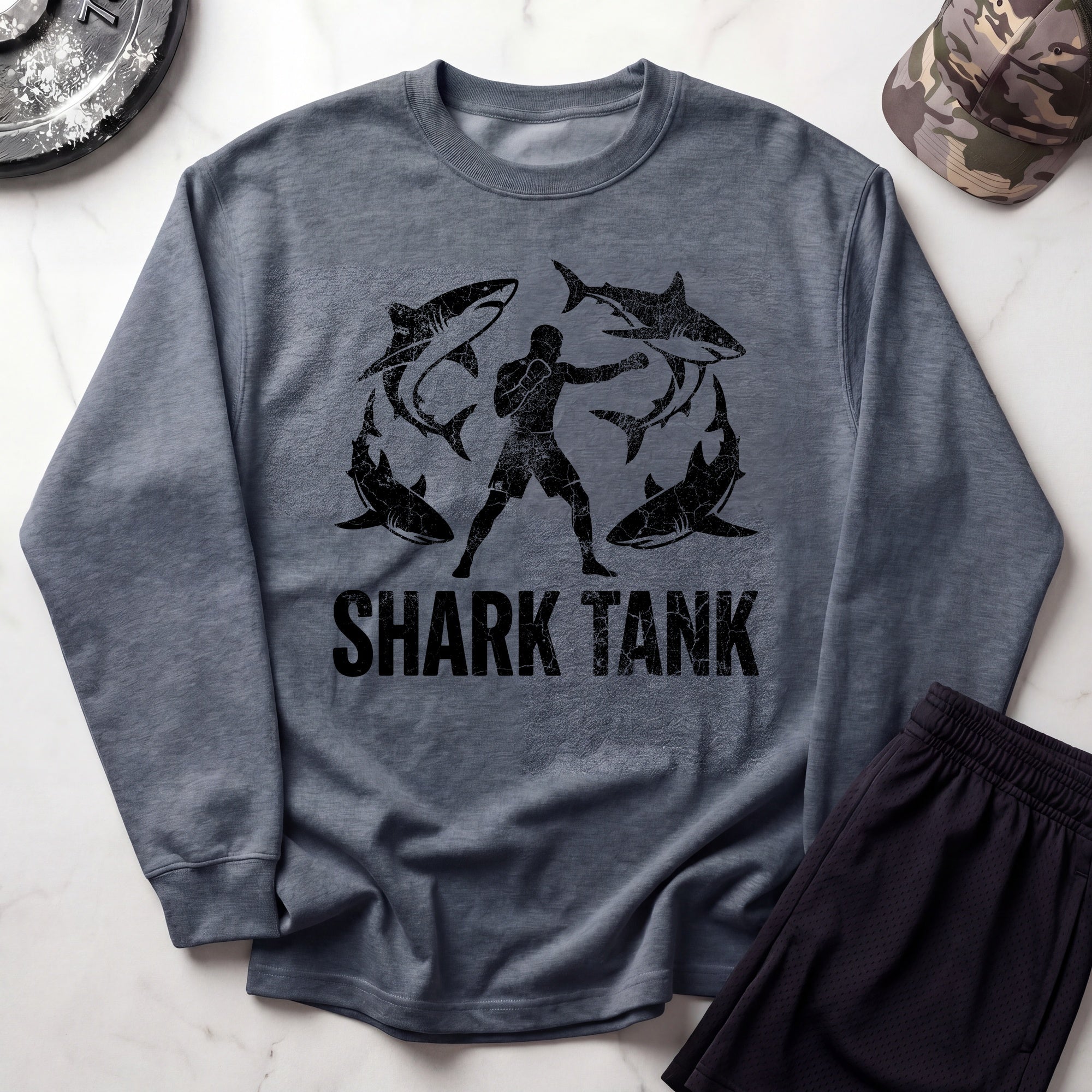 Shark Tank MMA Cozy Gym Crewneck Sweatshirt