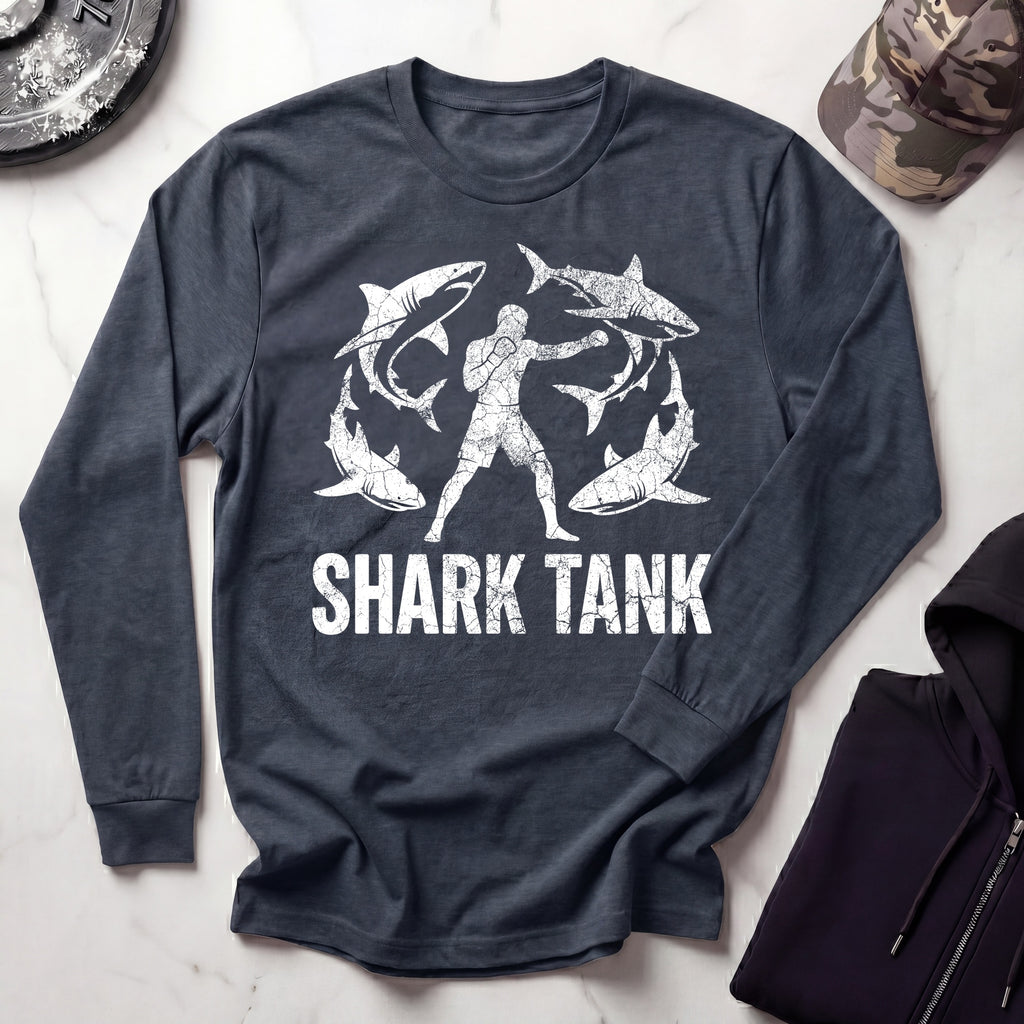 MMA Shark Tank Training Long Sleeve Gym Tee