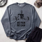 No Pain No Gain Cozy Gym Crewneck Sweatshirt