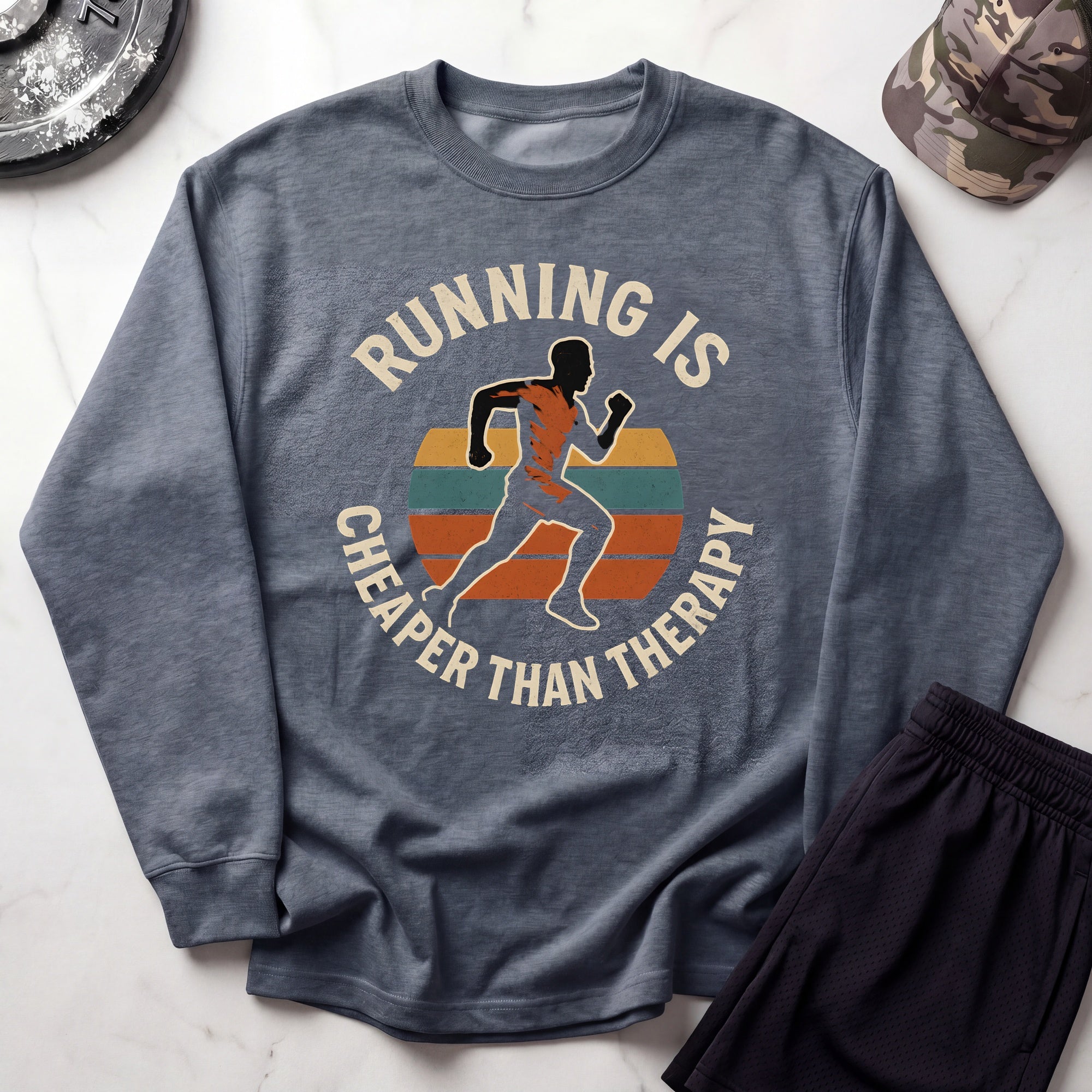 Running Therapy Cozy Gym Crewneck Sweatshirt