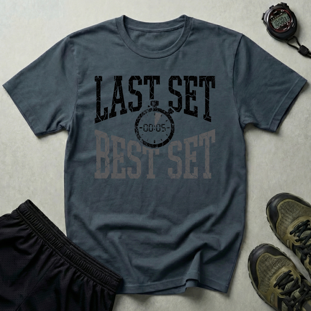 Last Set Best Set Workout Gym T-Shirt