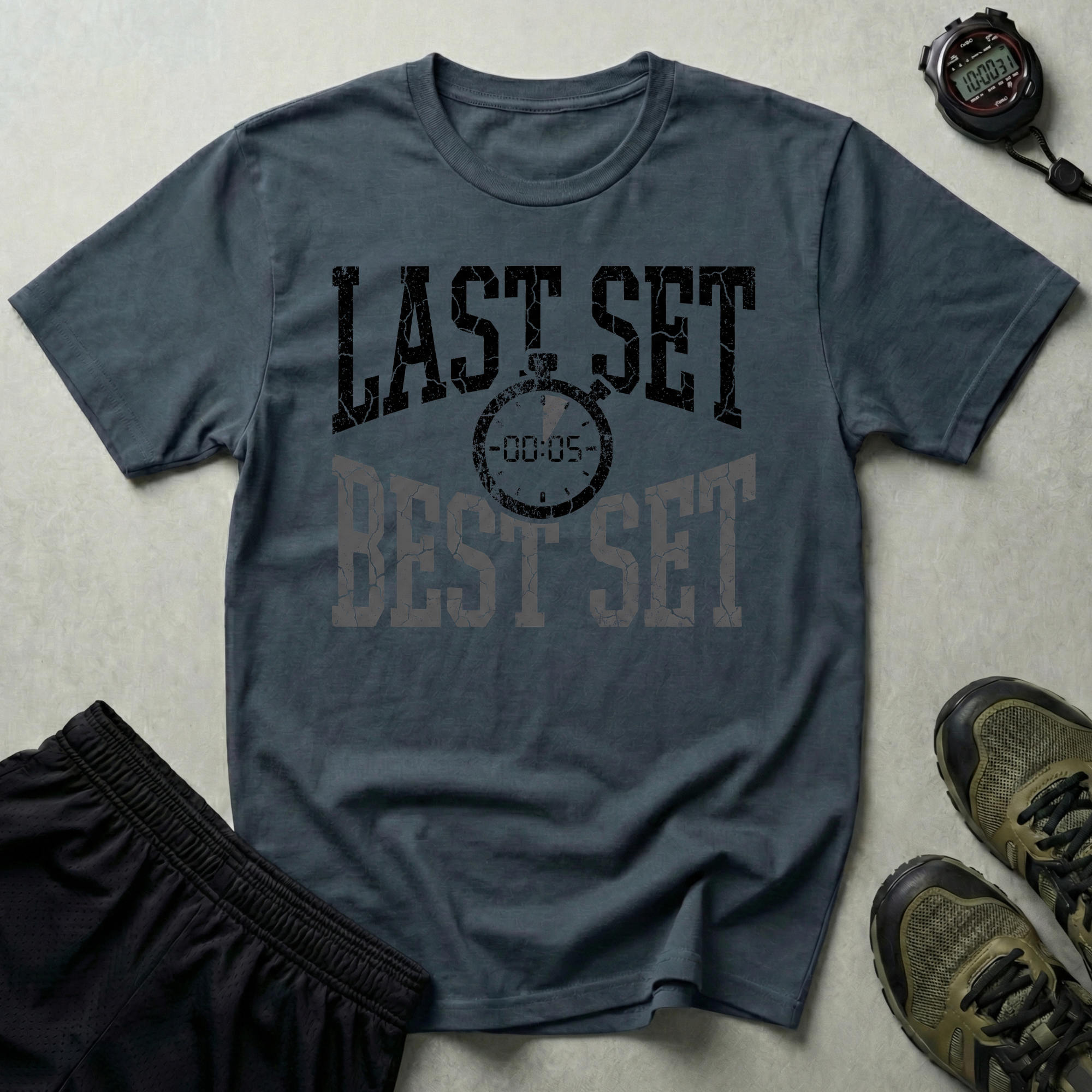 Last Set Best Set Workout Gym T-Shirt