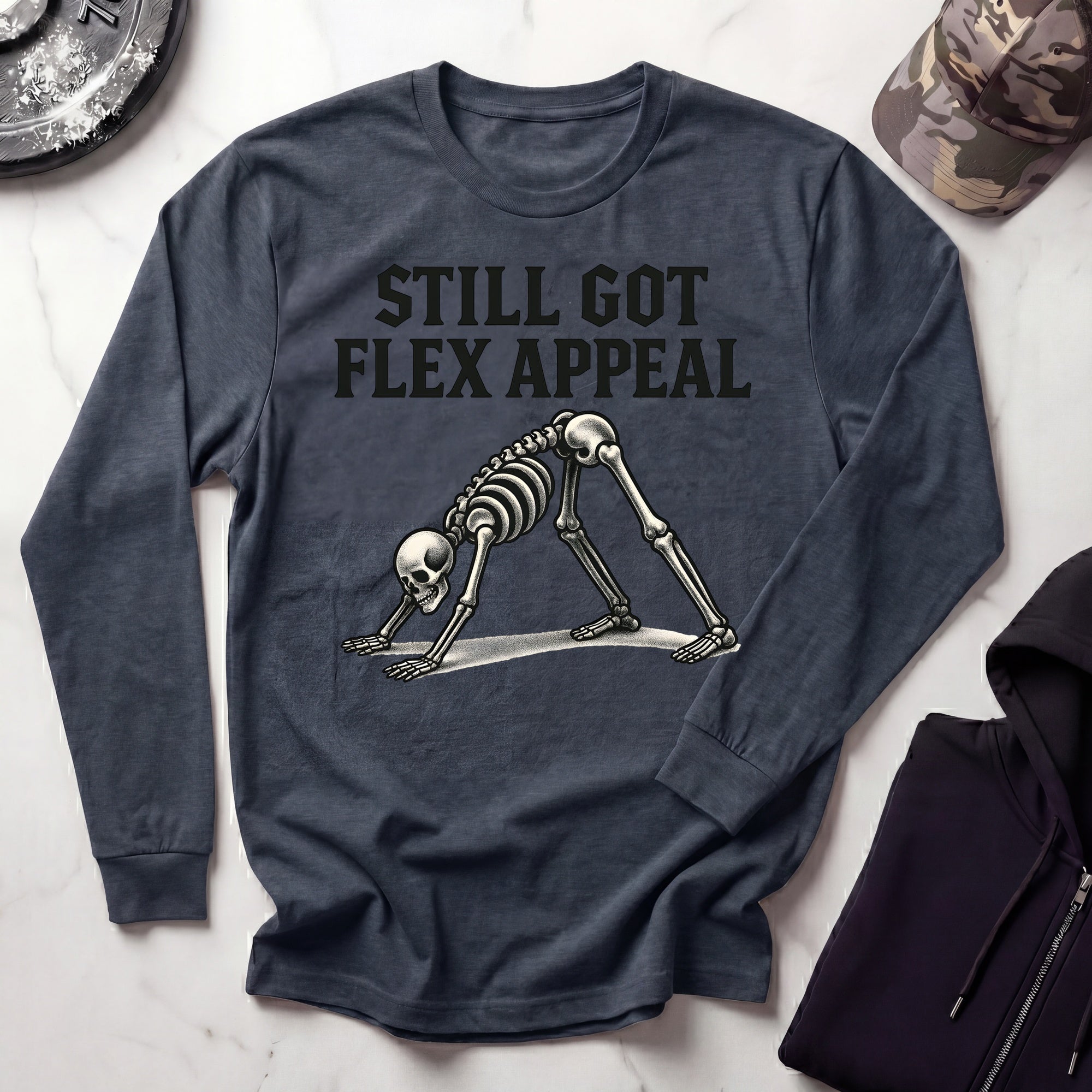 Flex Skeletal Long Sleeve Gym Tee
