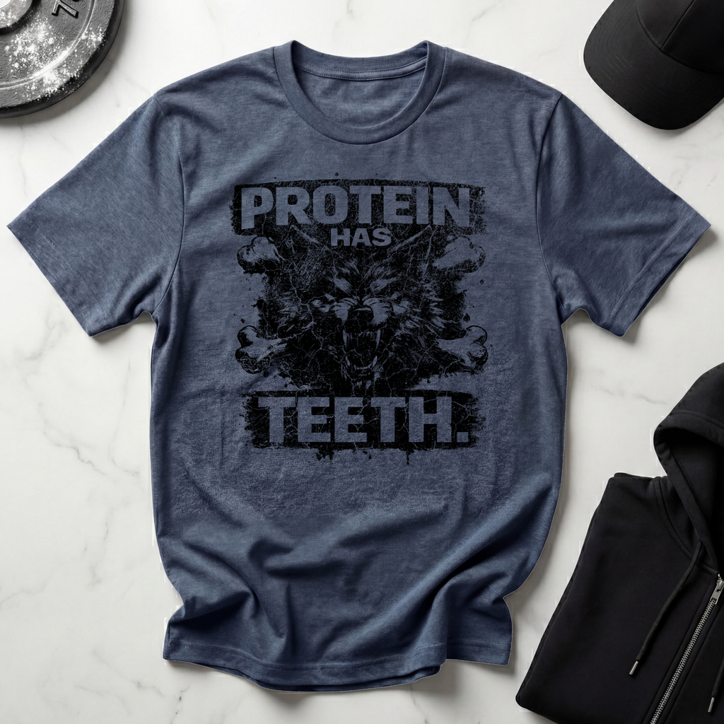 Protein Has Teeth Light Tee