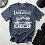 Eat Meat Lift Heavy Dark Tee