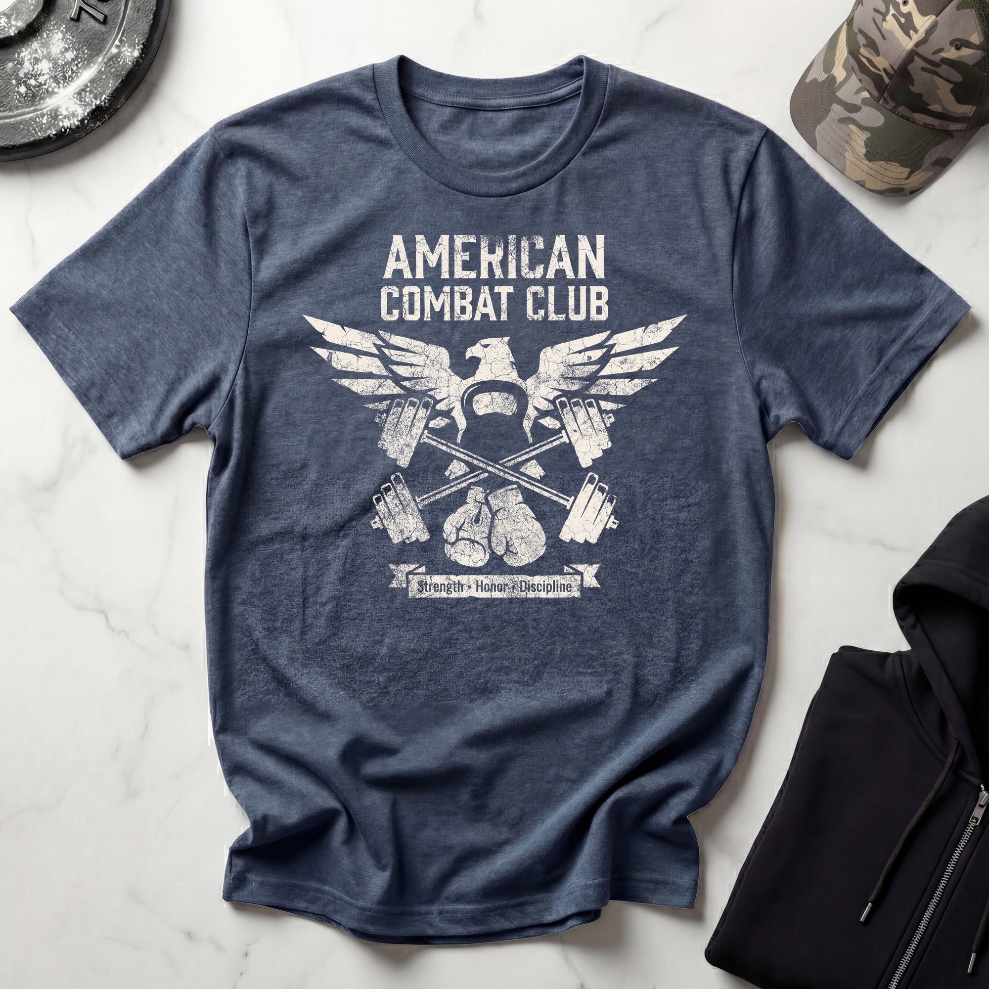 American Combat Club Gym Vintage Gym T-Shirt