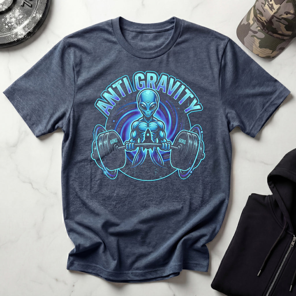 Anti Gravity Alien Weightlifter T-Shirt