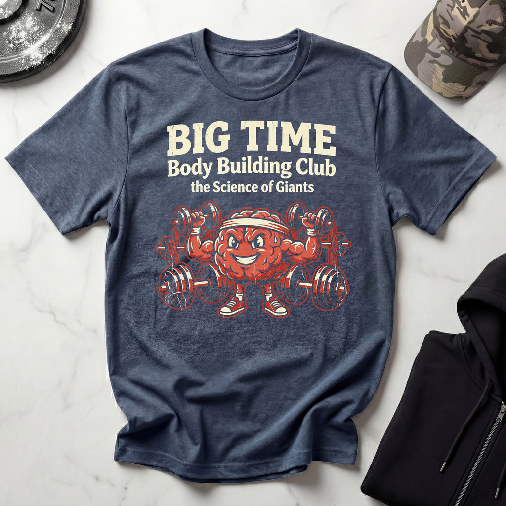Big Time Body Building Graphic Gym T-Shirt