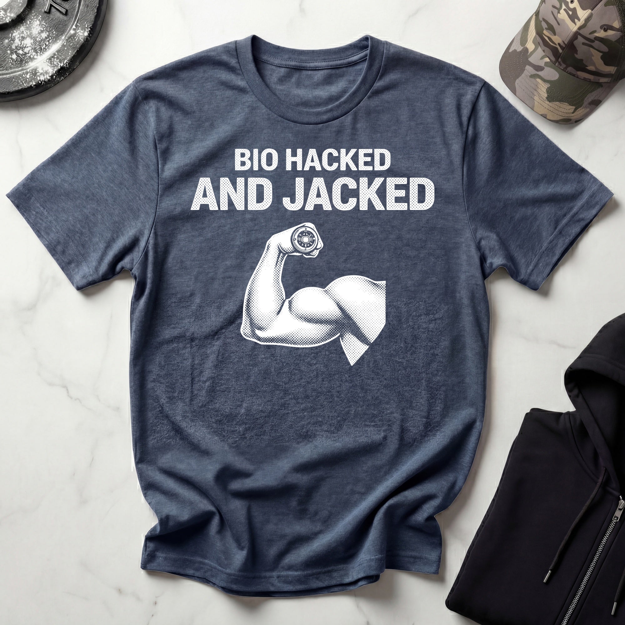 Bio Hacked And Jacked Gym T-Shirt