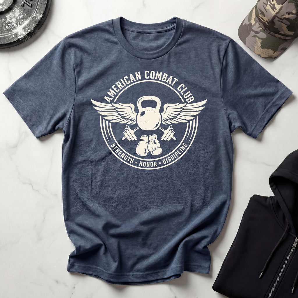 American Combat Club Gym Vintage Retro Gym T-Shirt