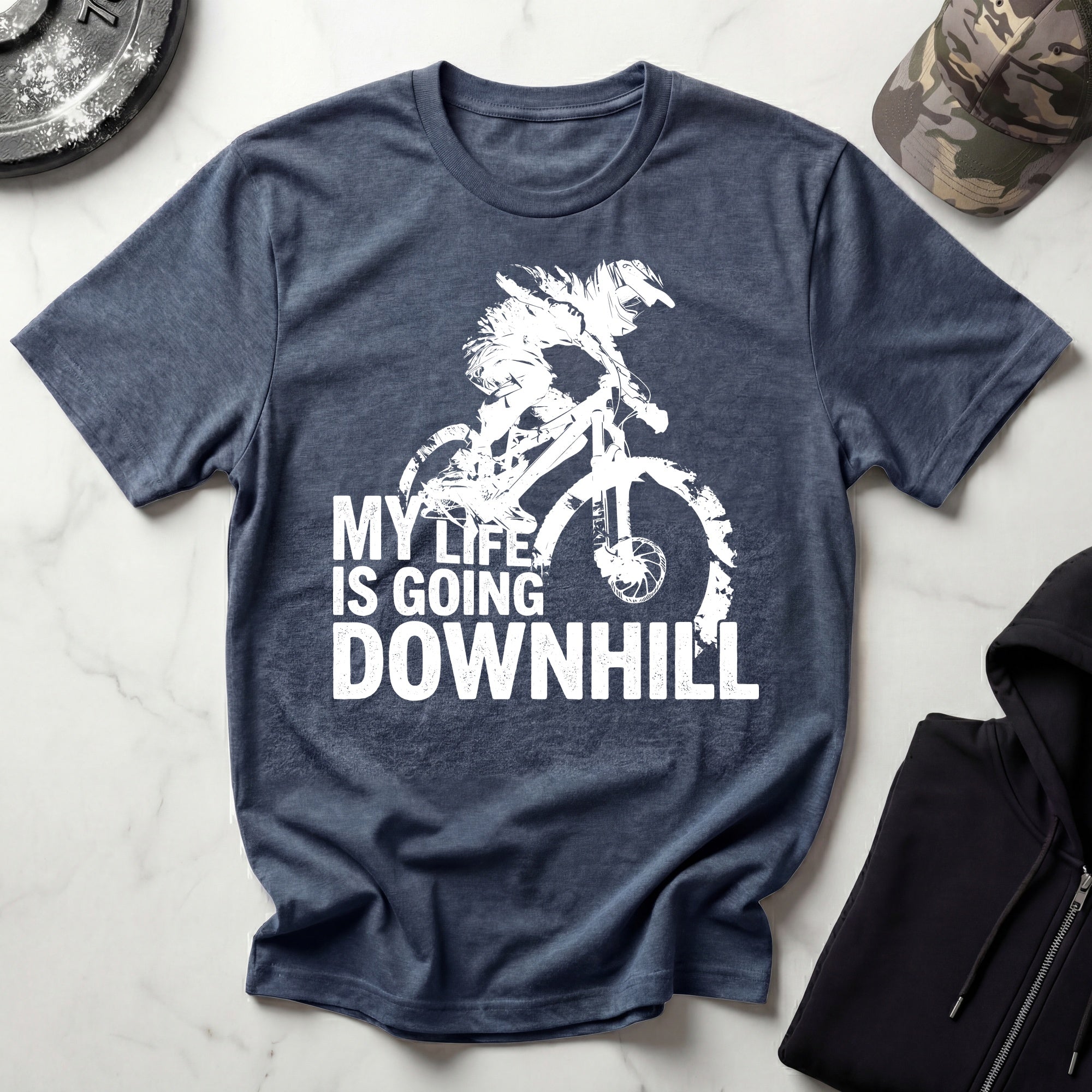 My Life Is Going Downhill MTB Gym T-Shirt