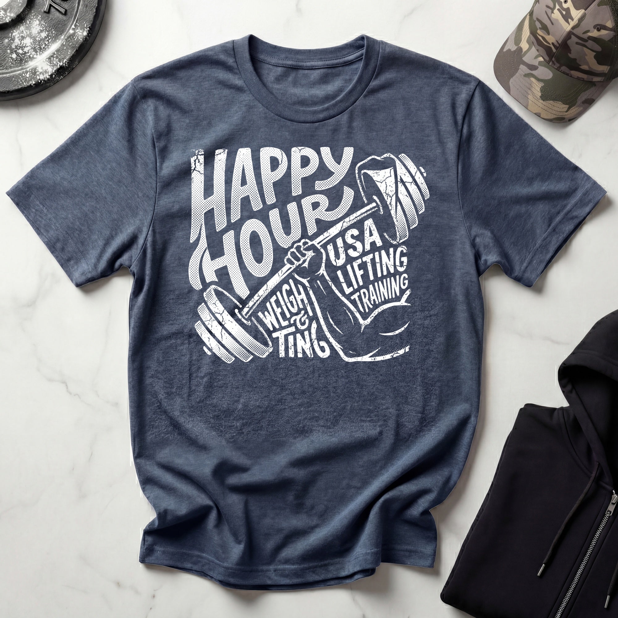 Happy Hour Lifting Workout Gym T-Shirt